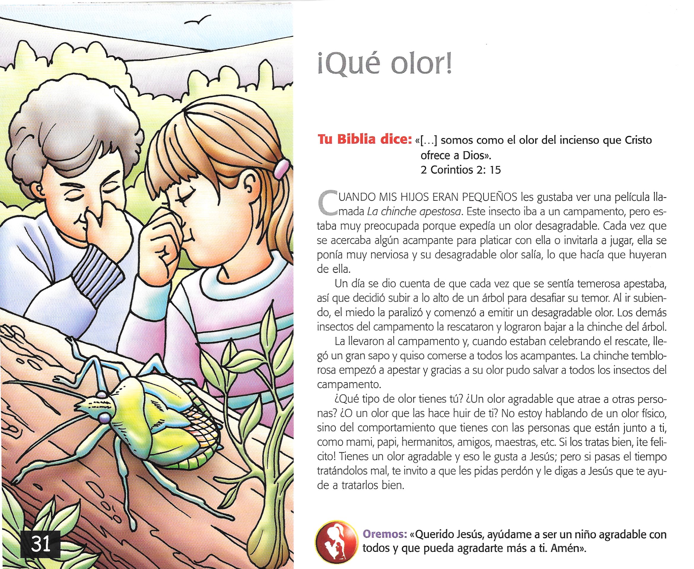 Página ilustrada del devocional