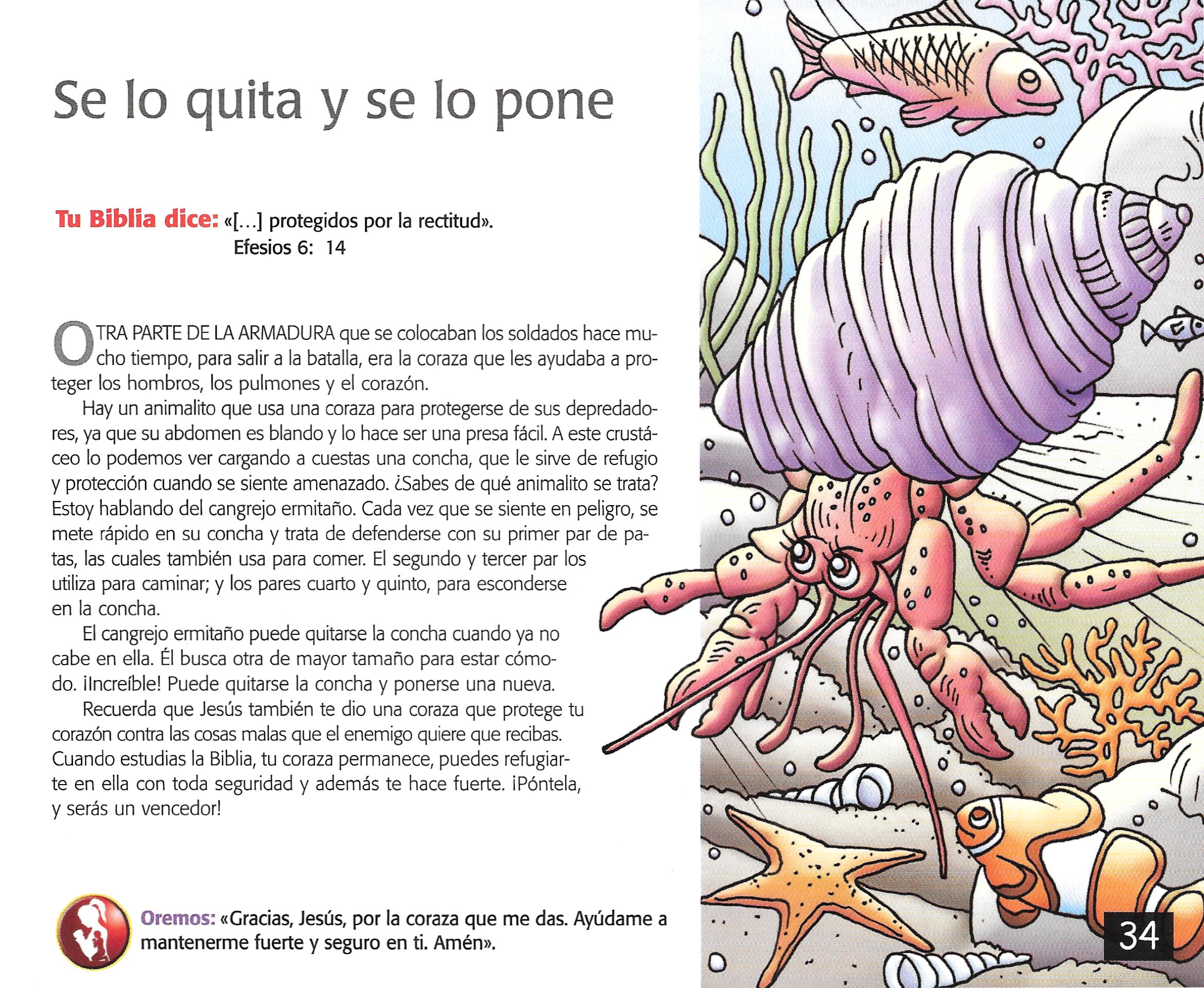 Página ilustrada del devocional