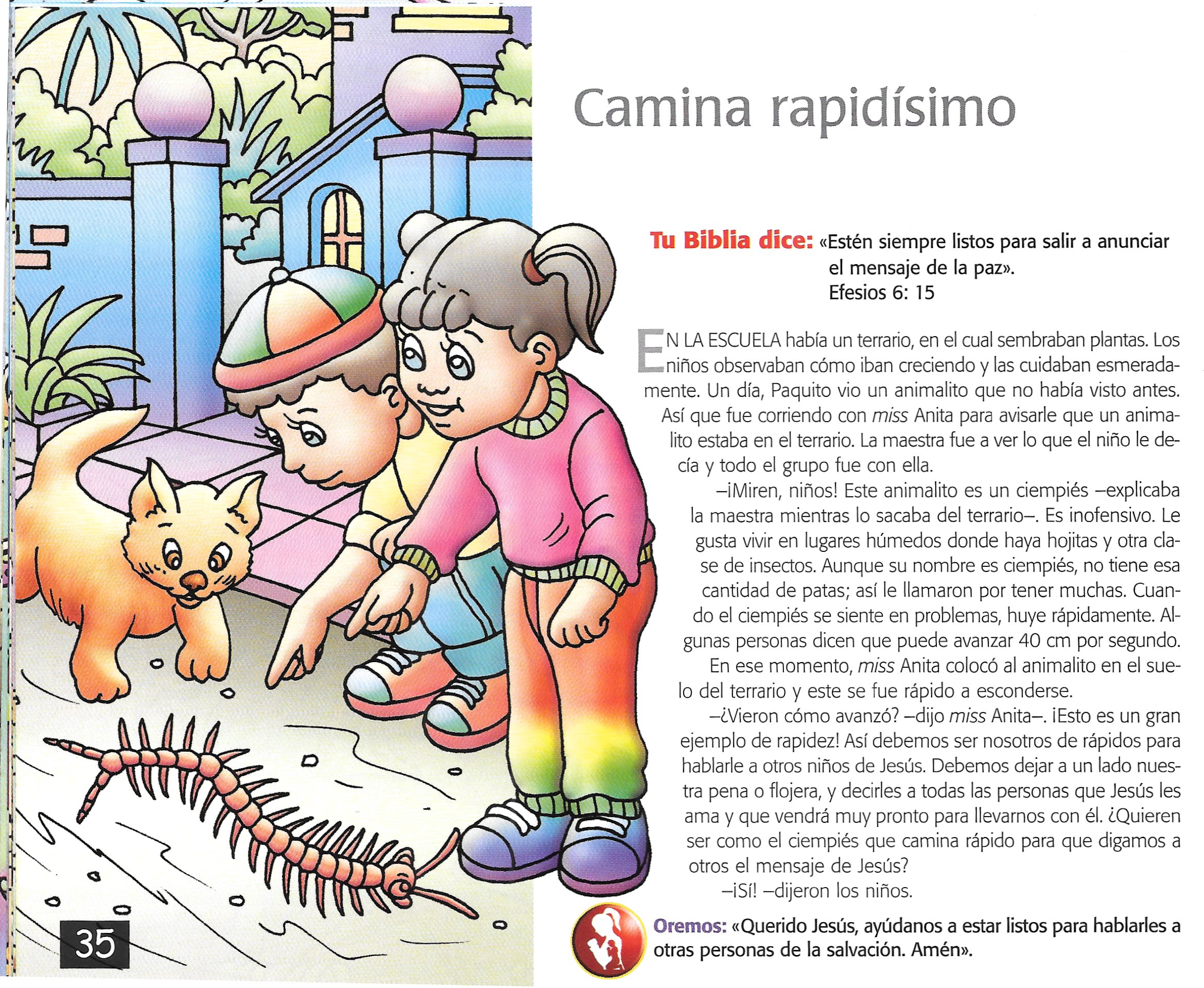 Página ilustrada del devocional