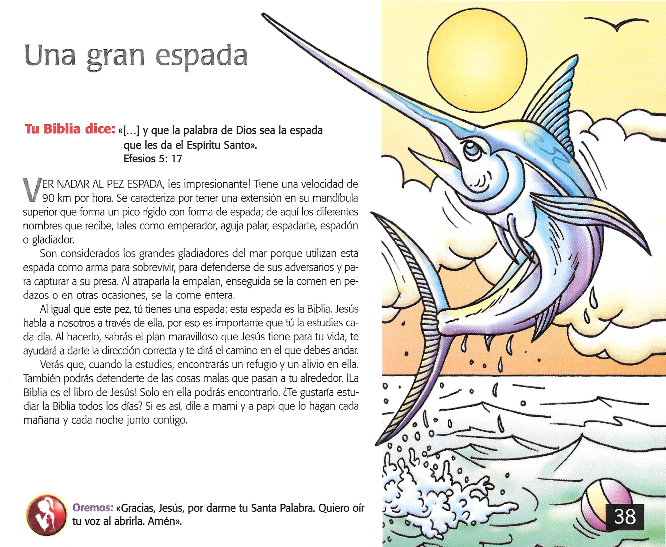 Página ilustrada del devocional