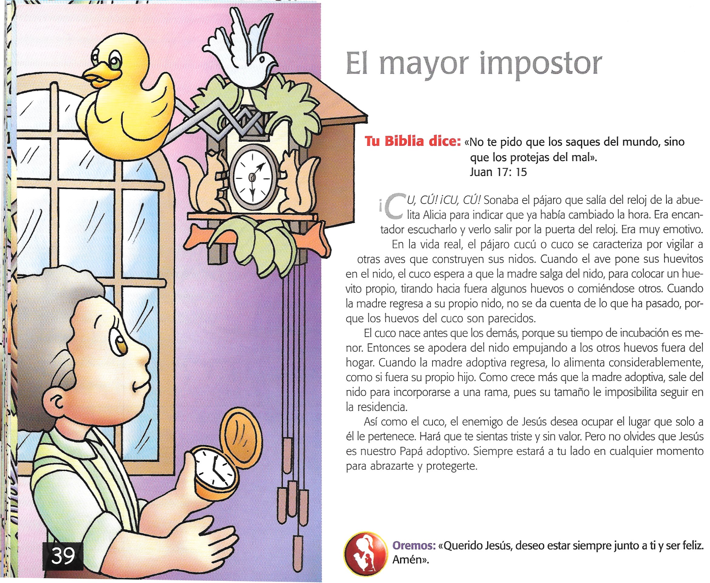 Página ilustrada del devocional