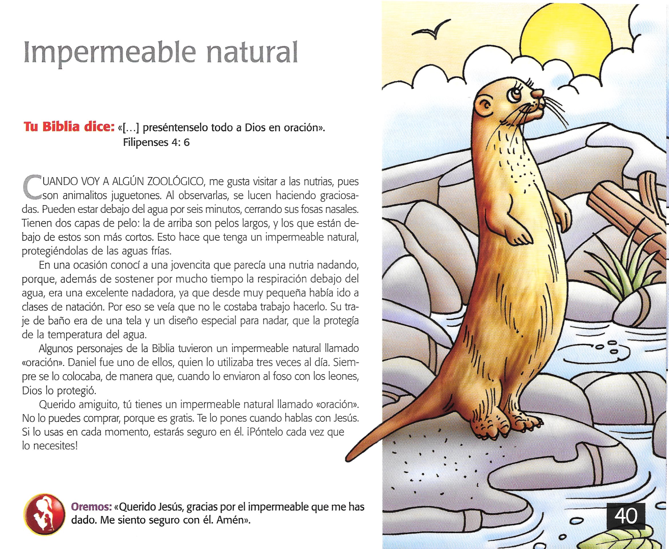 Página ilustrada del devocional