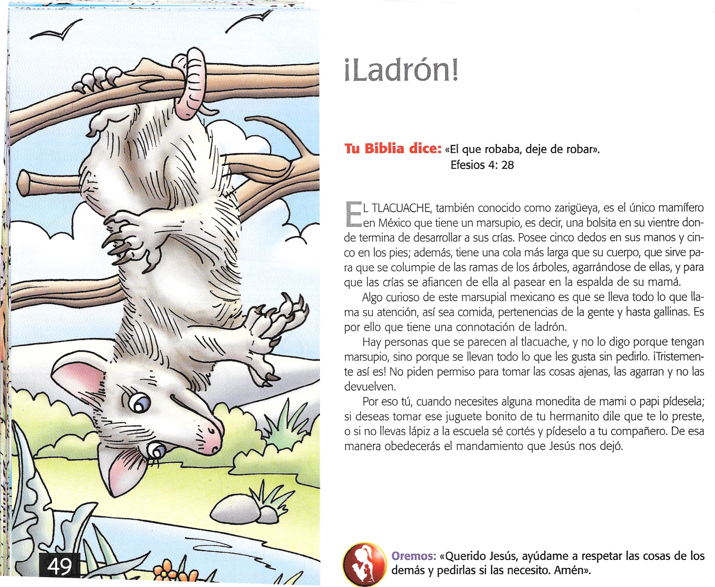 Página ilustrada del devocional