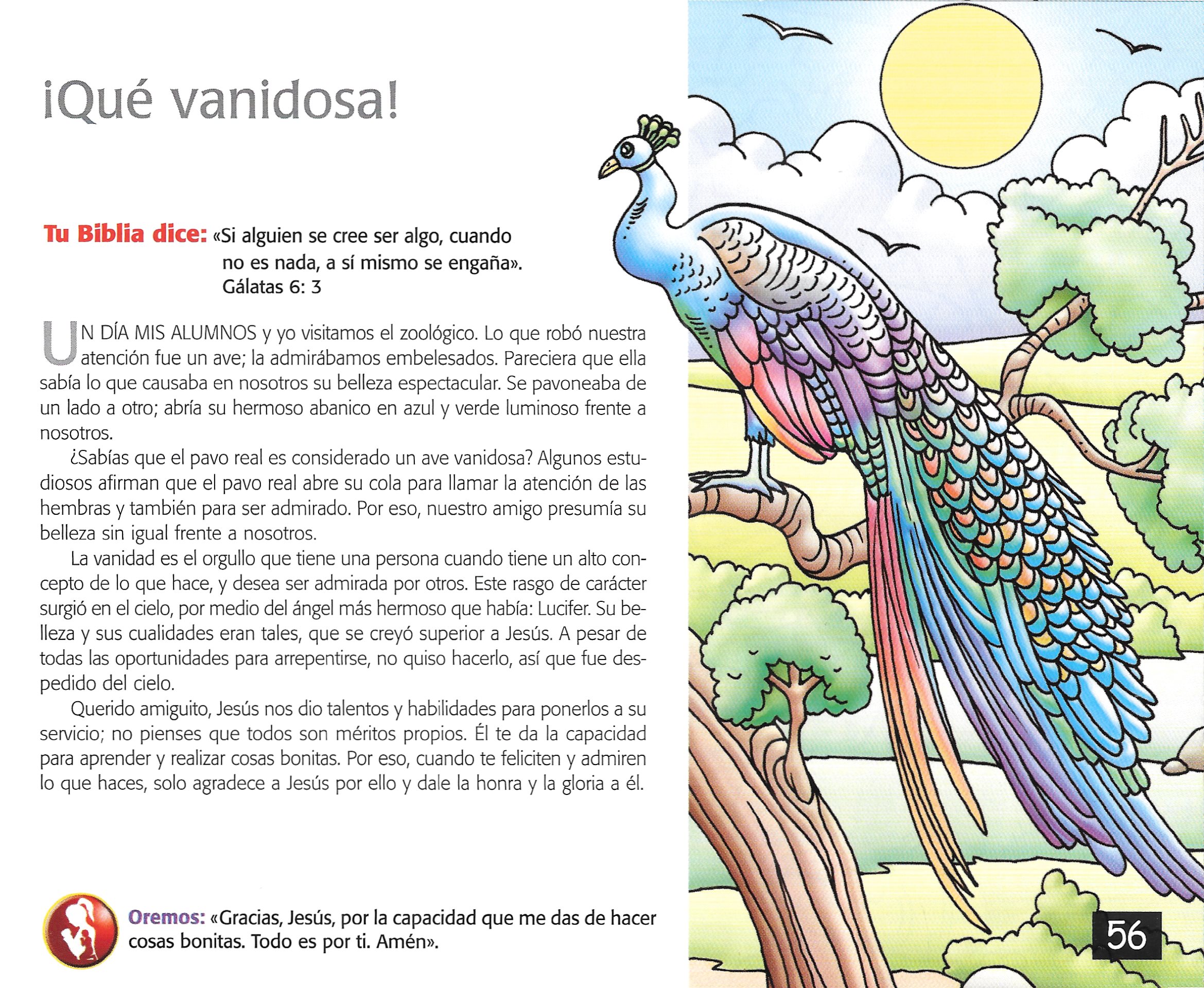 Página ilustrada del devocional