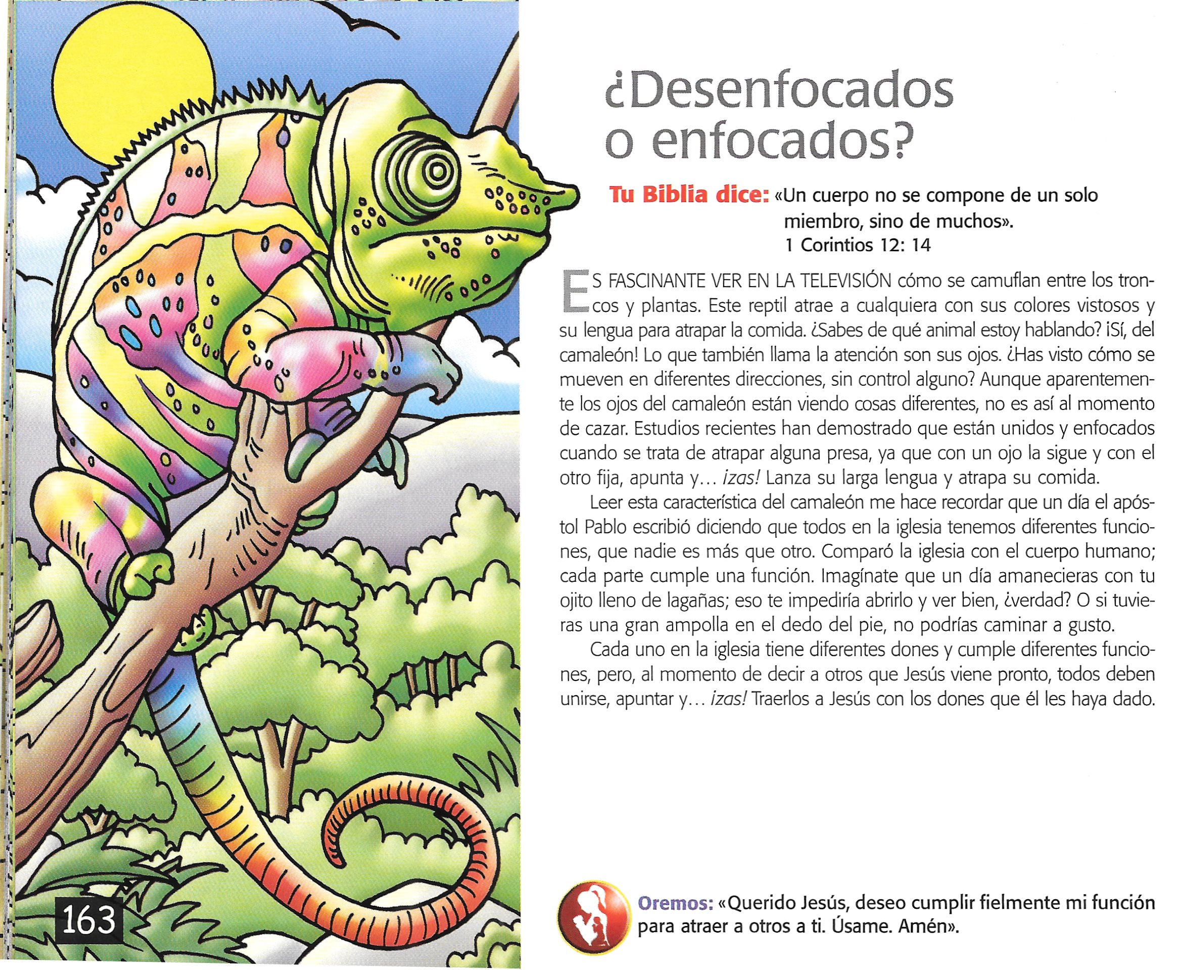 Página ilustrada del devocional