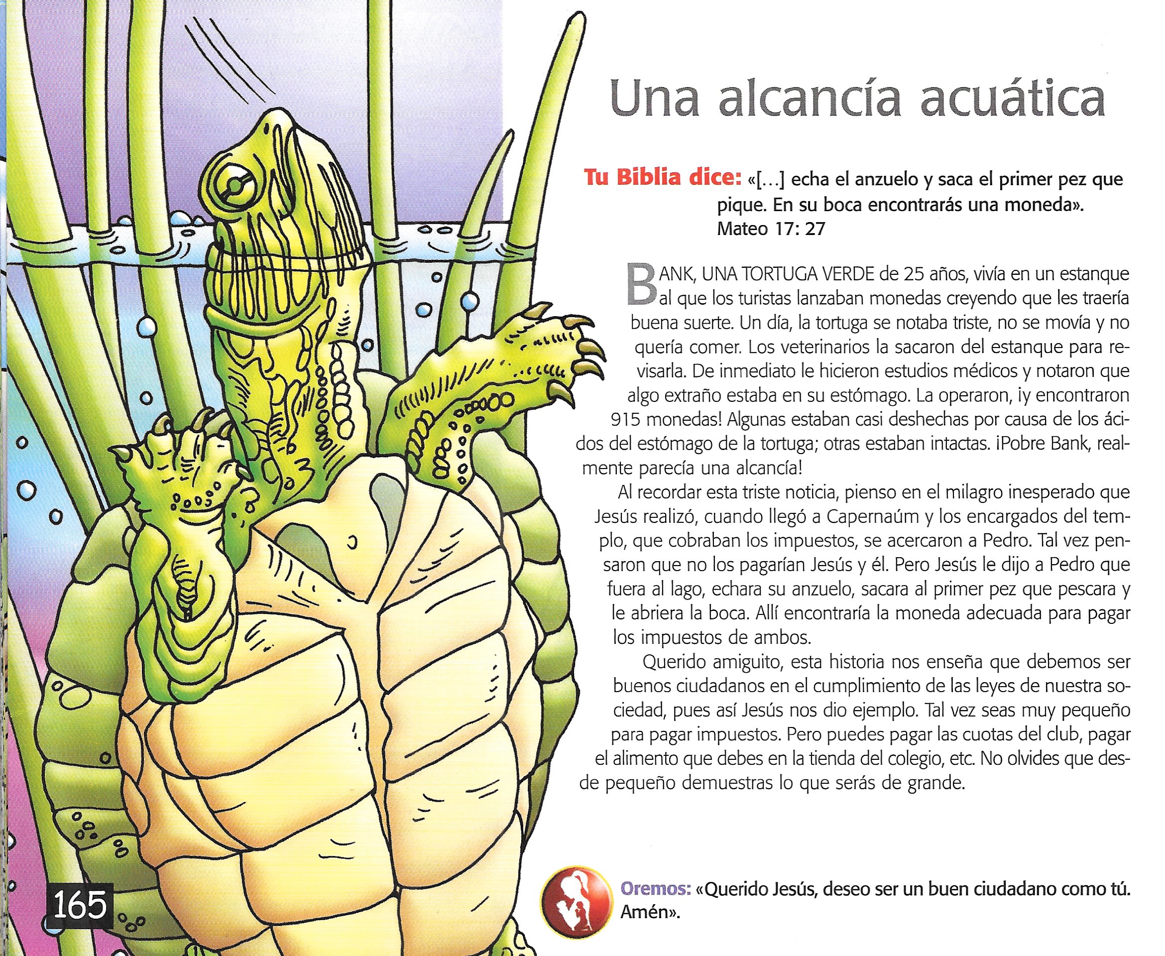 Página ilustrada del devocional
