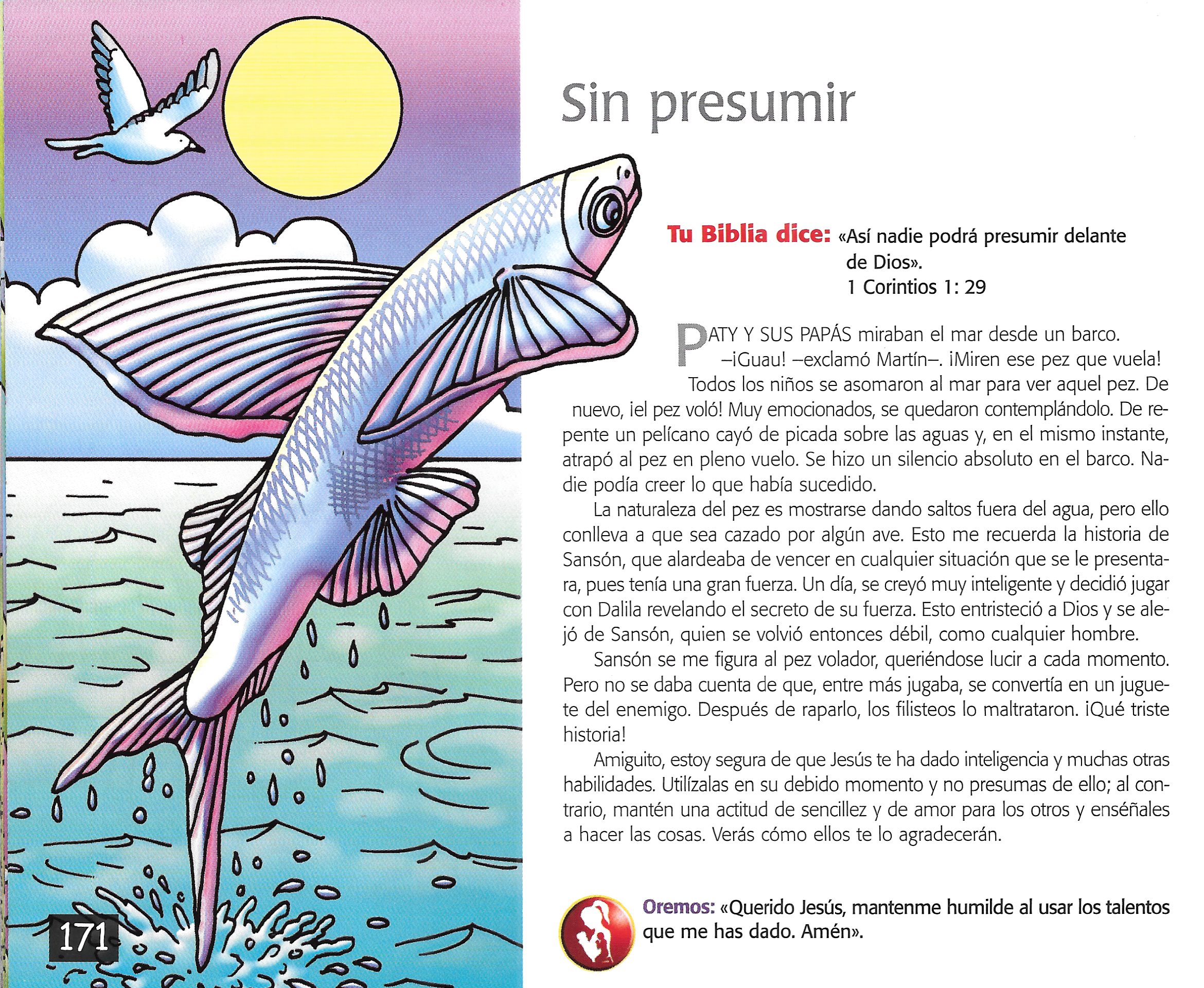Página ilustrada del devocional