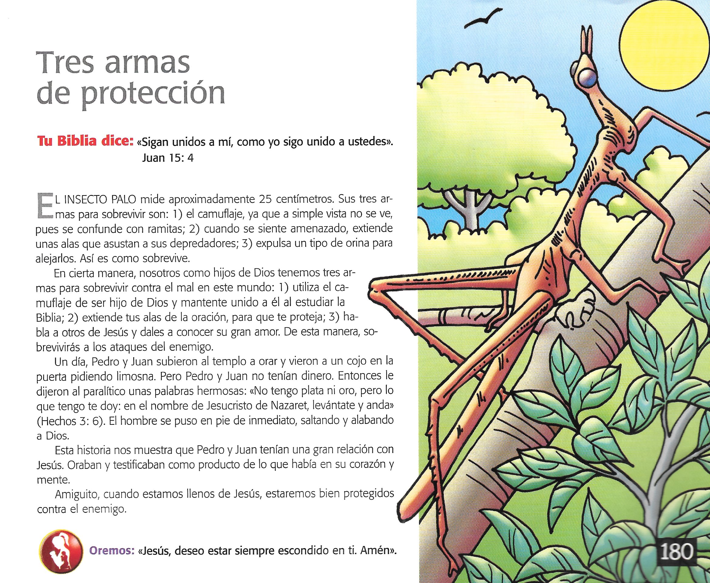 Página ilustrada del devocional