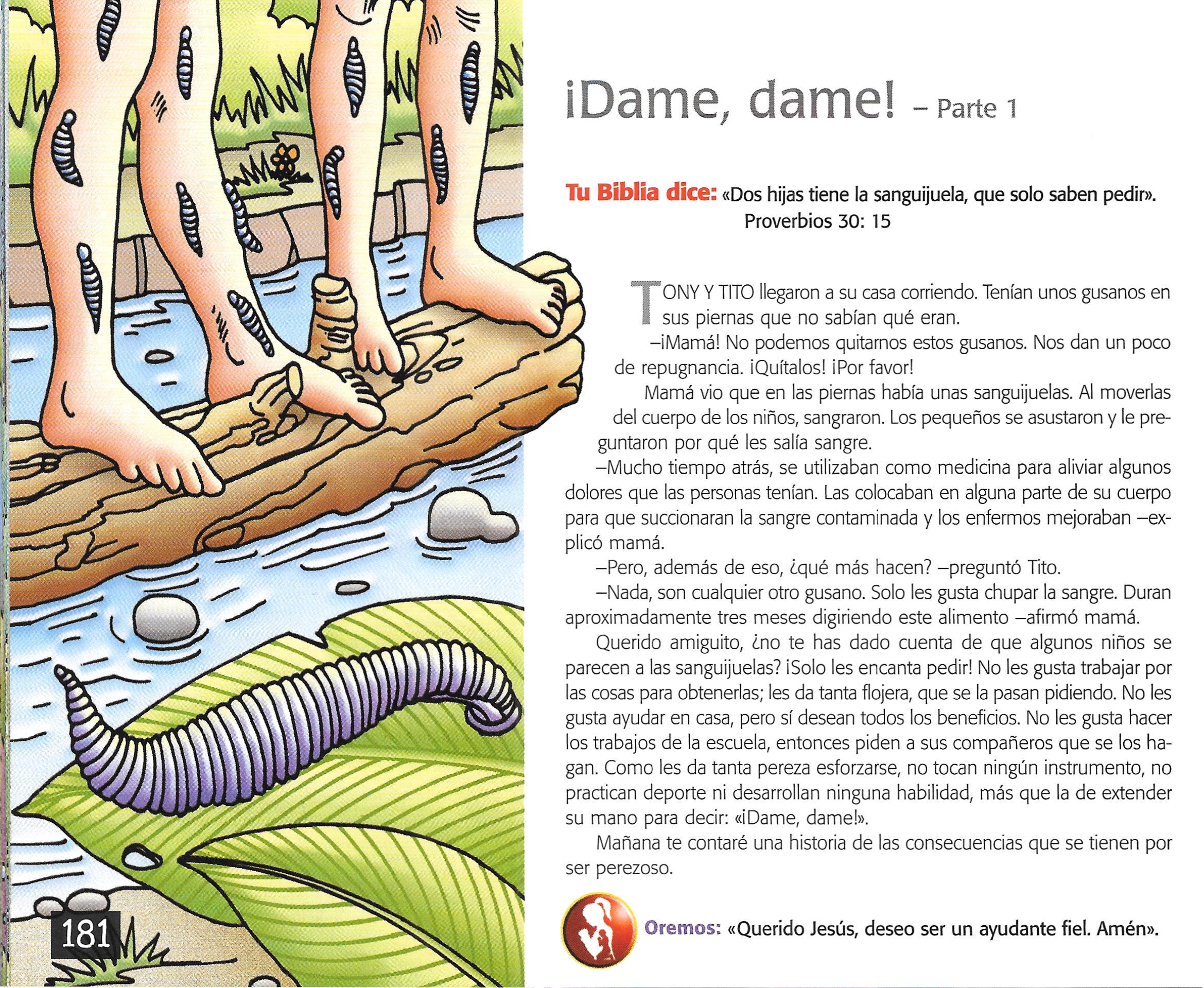 Página ilustrada del devocional