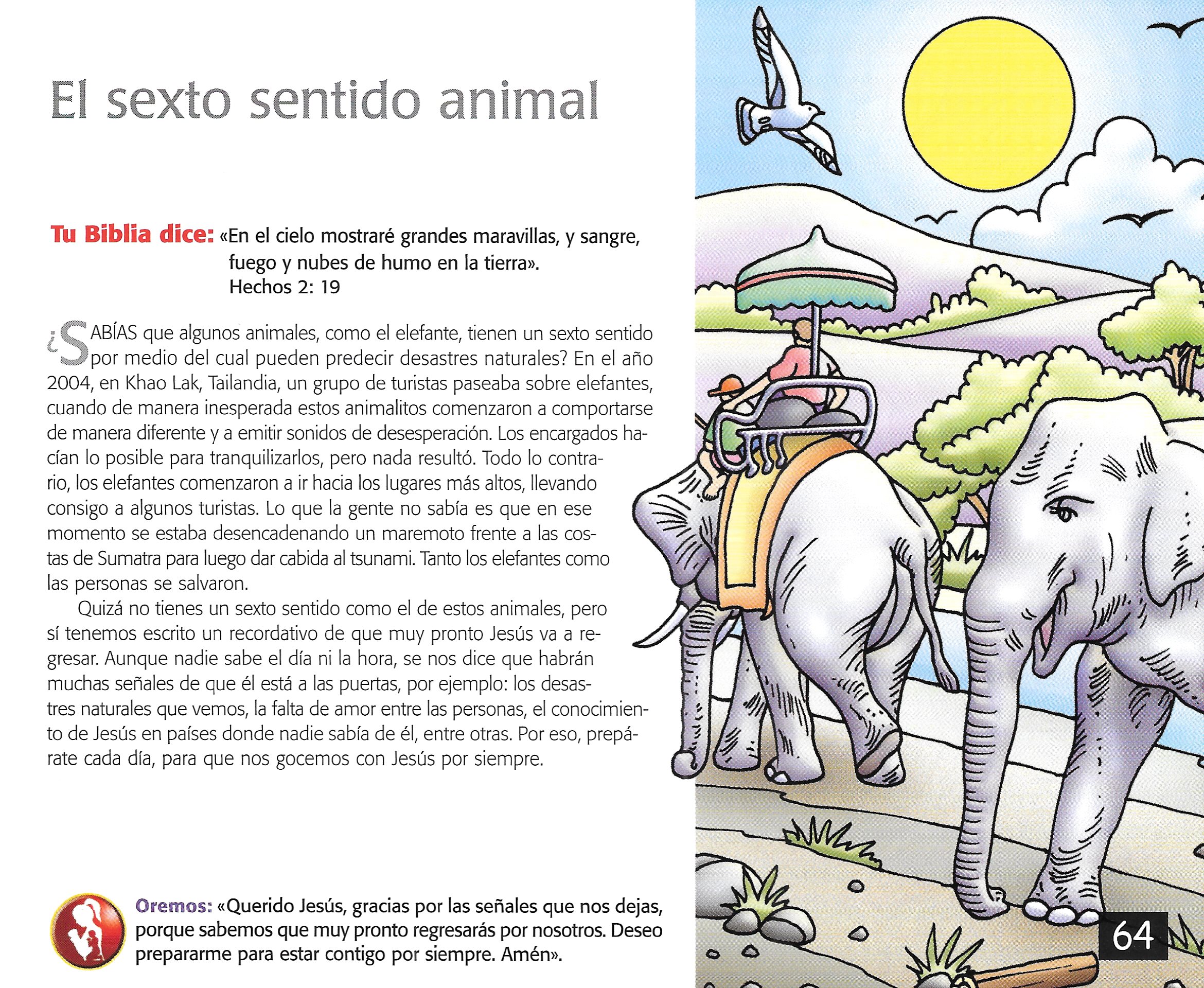 Página ilustrada del devocional