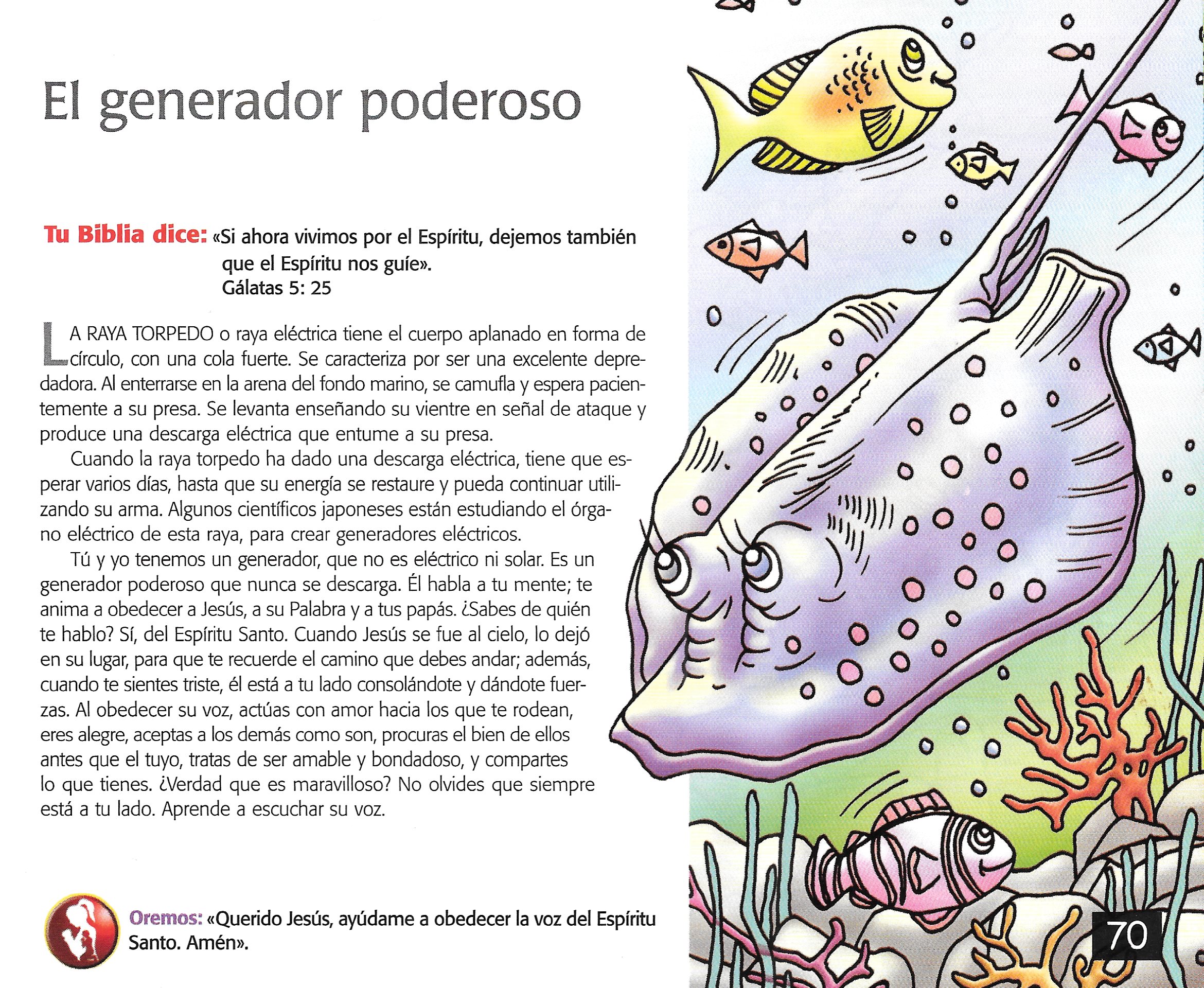 Página ilustrada del devocional
