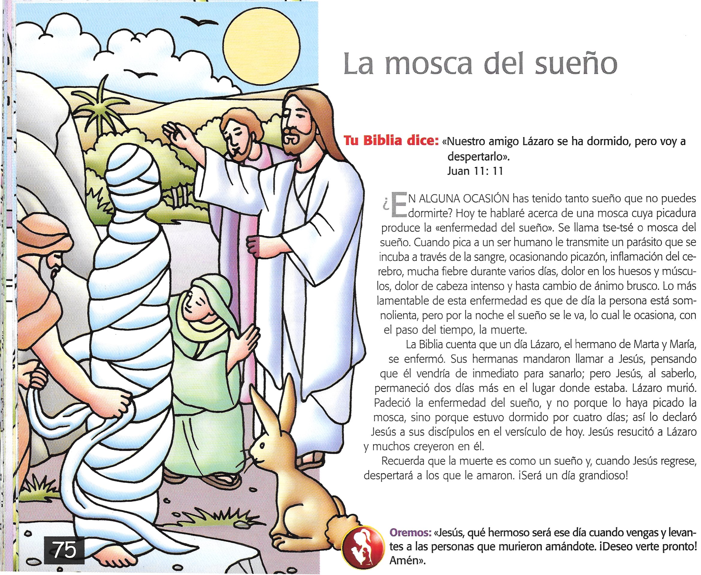Página ilustrada del devocional