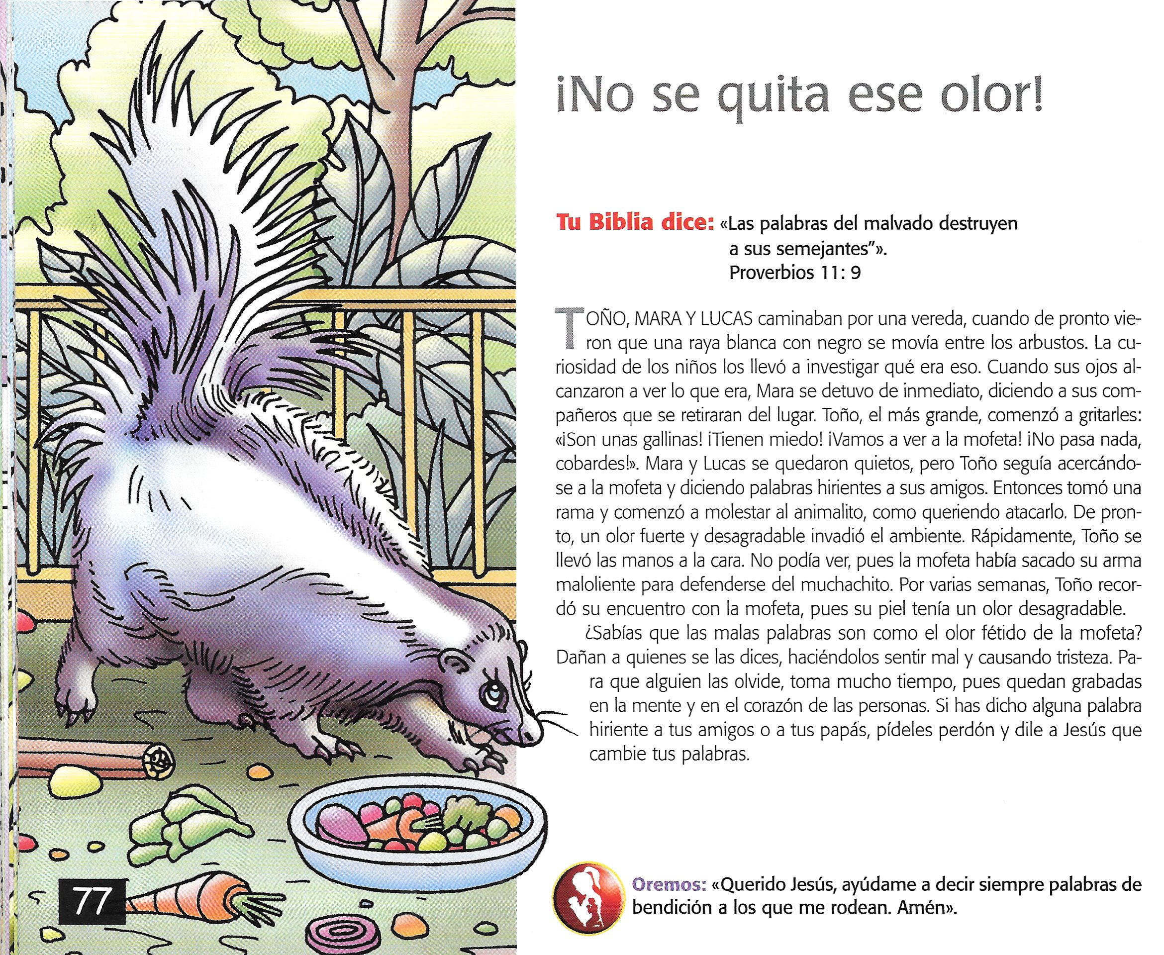 Página ilustrada del devocional