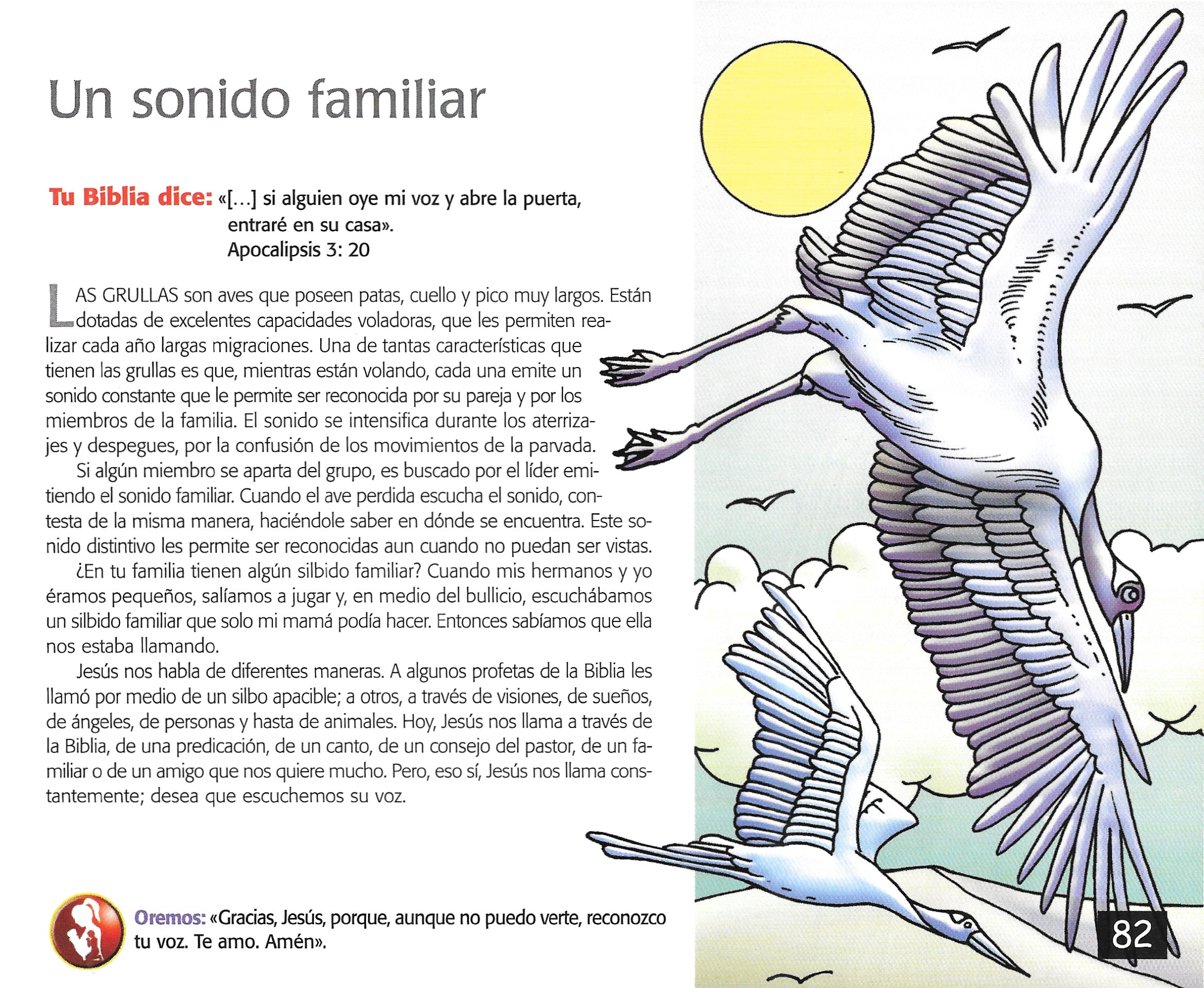 Página ilustrada del devocional