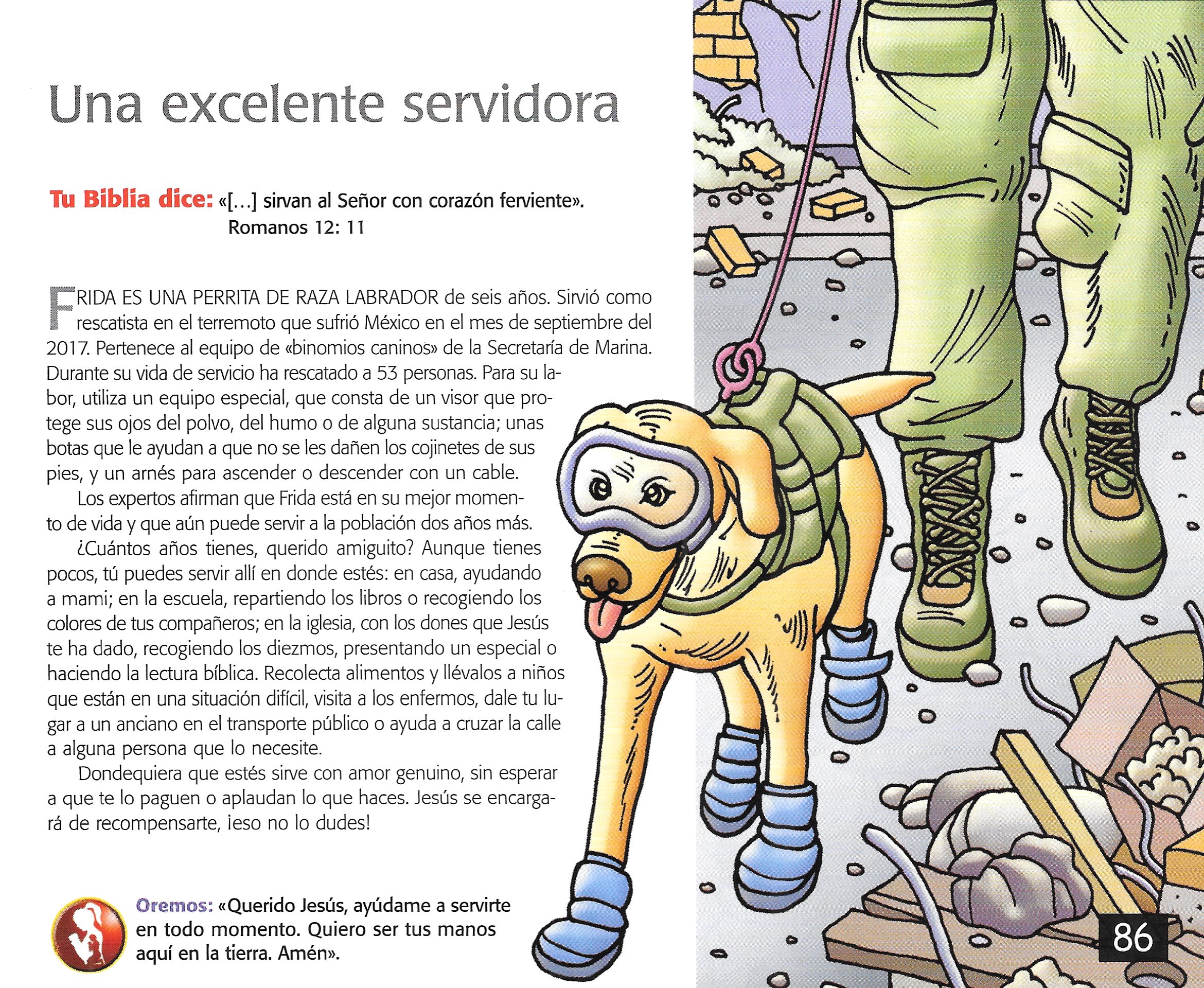 Página ilustrada del devocional