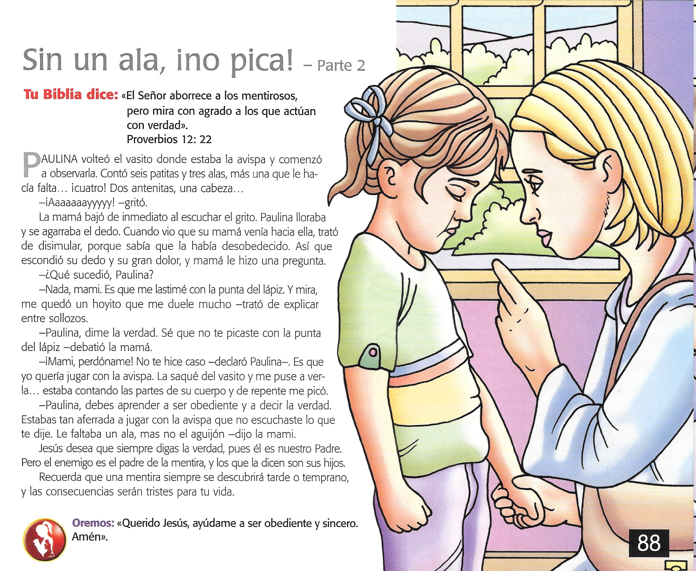 Página ilustrada del devocional