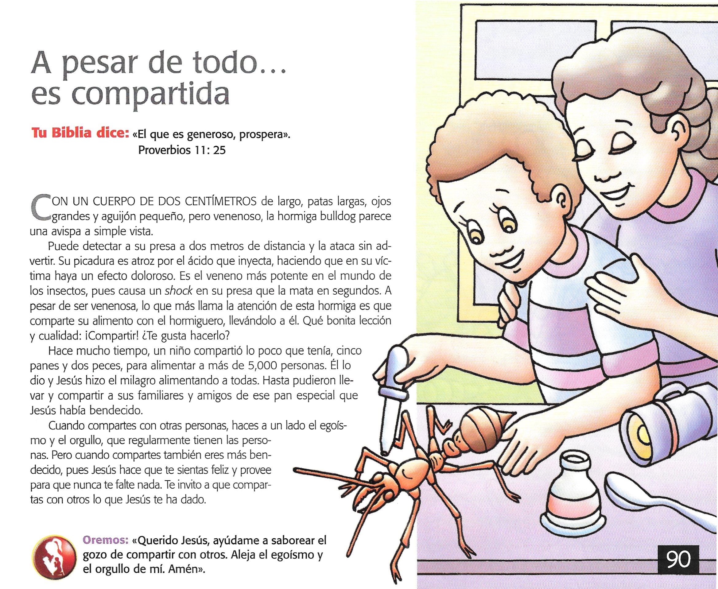 Página ilustrada del devocional