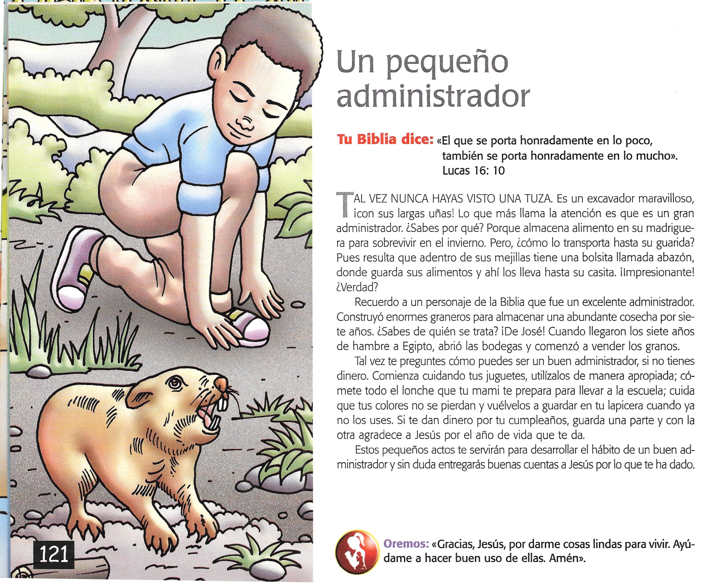 Página ilustrada del devocional