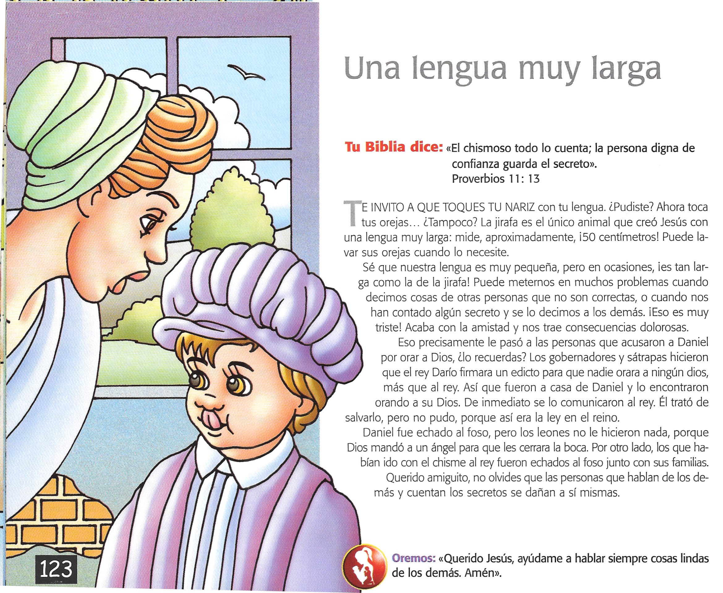 Página ilustrada del devocional