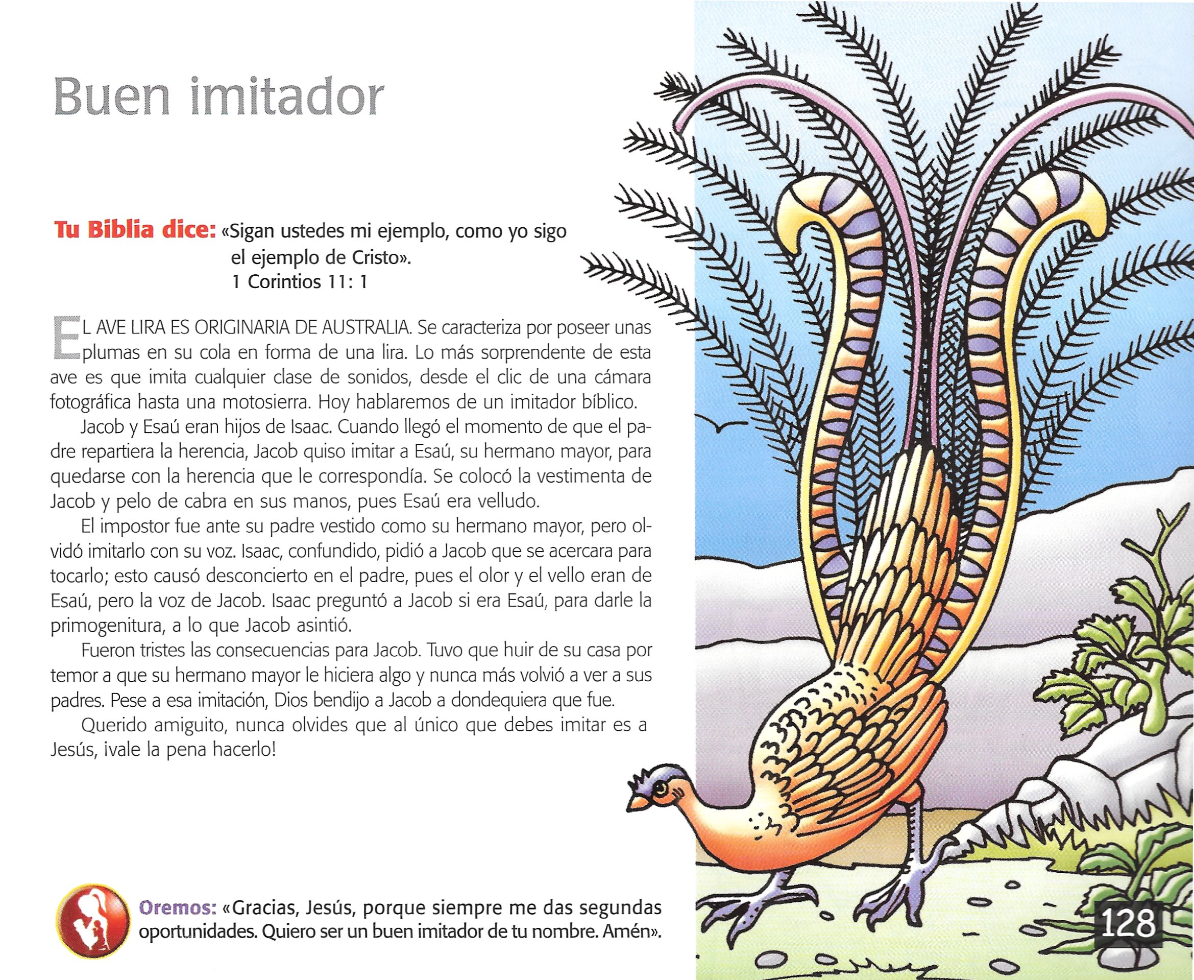 Página ilustrada del devocional