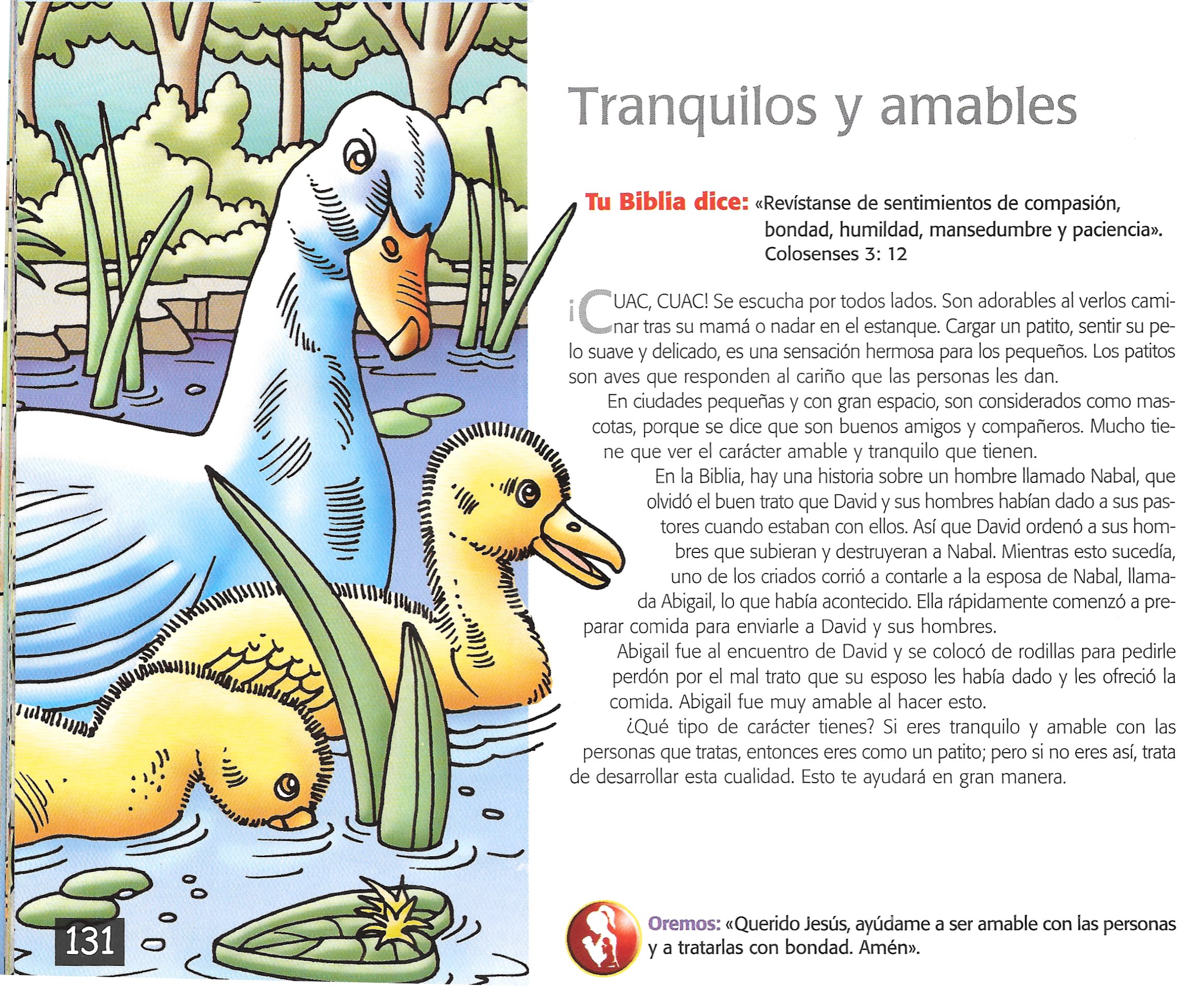 Página ilustrada del devocional