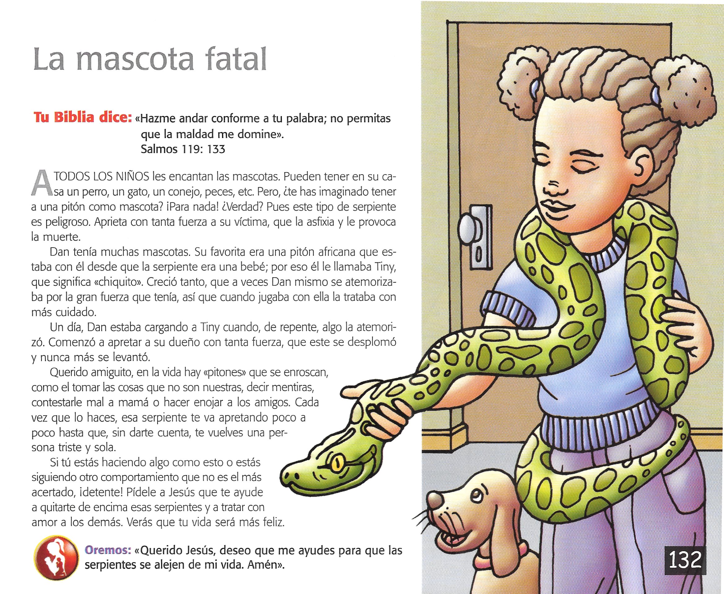 Página ilustrada del devocional