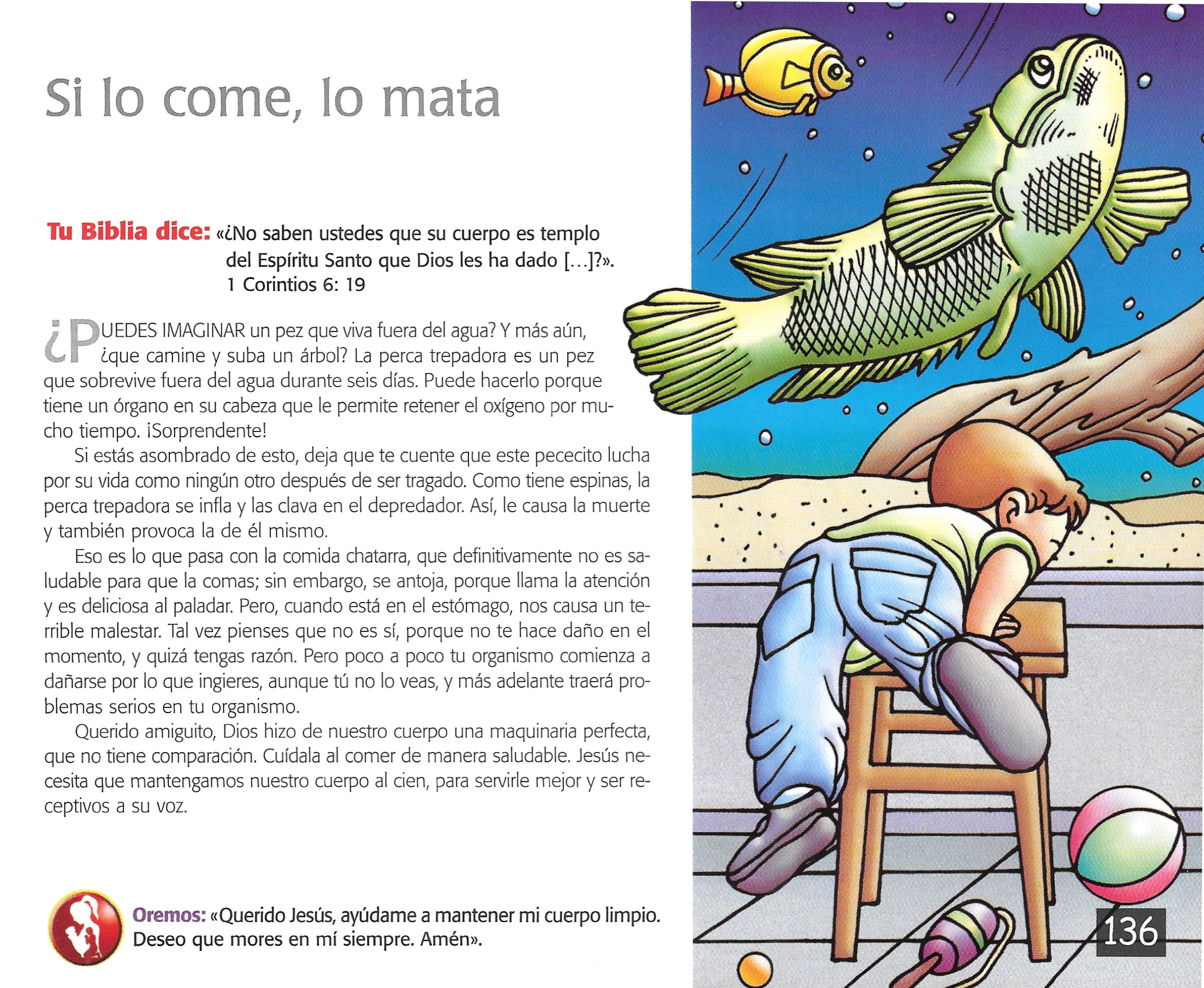 Página ilustrada del devocional