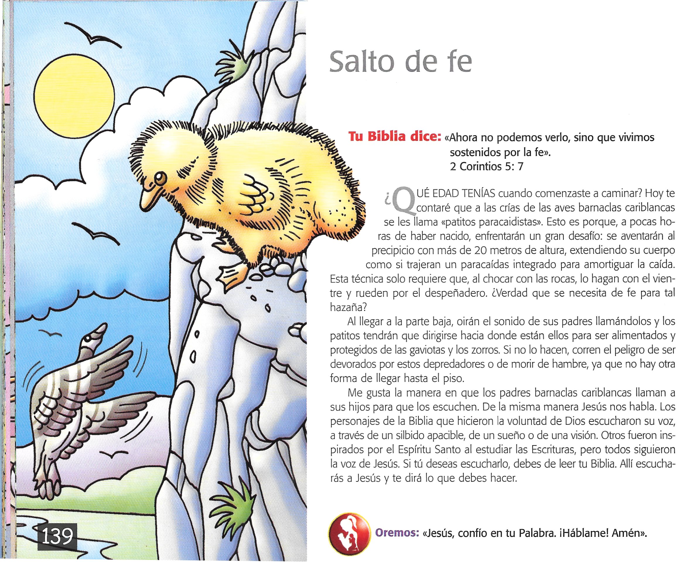 Página ilustrada del devocional