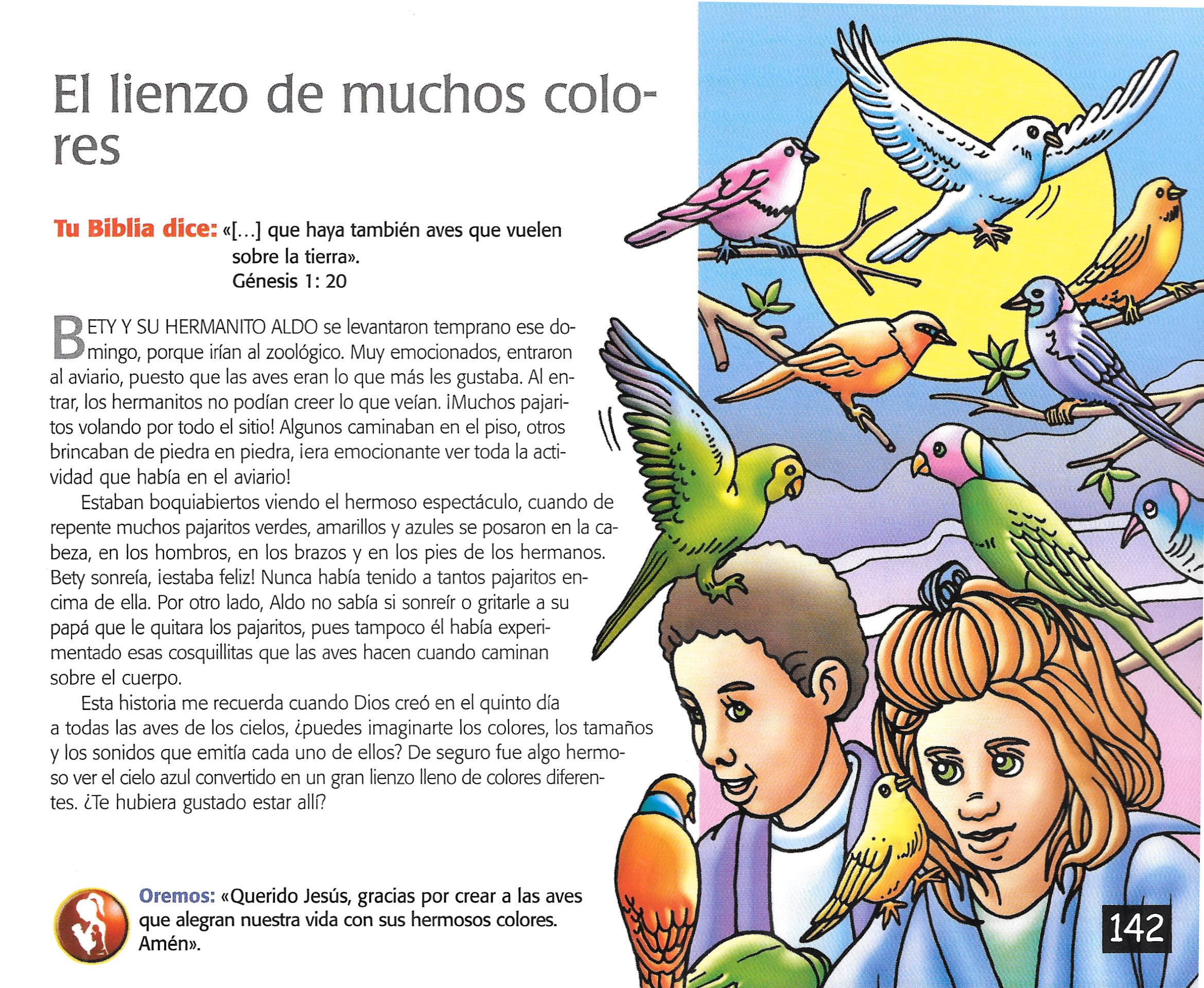 Página ilustrada del devocional