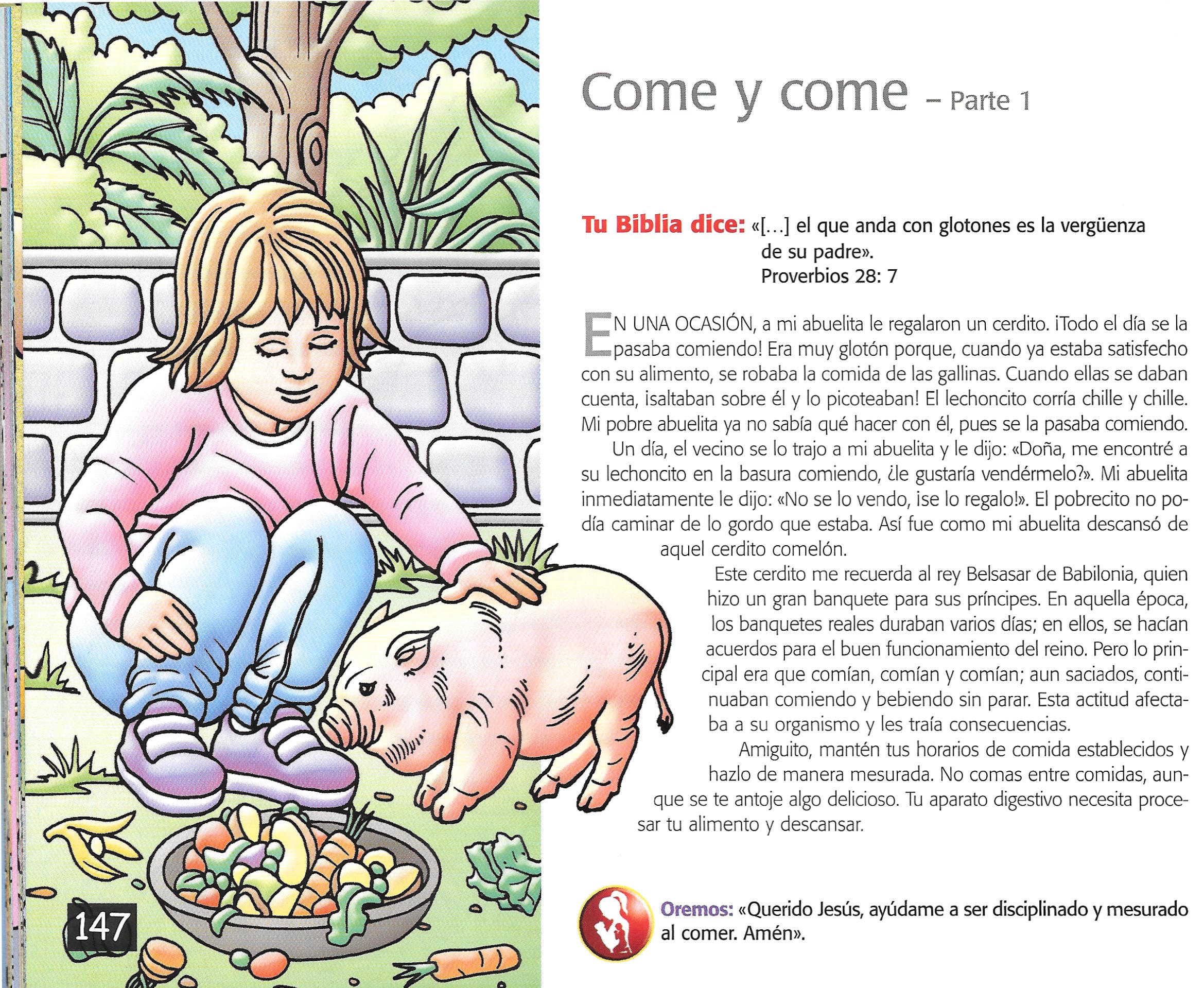 Página ilustrada del devocional