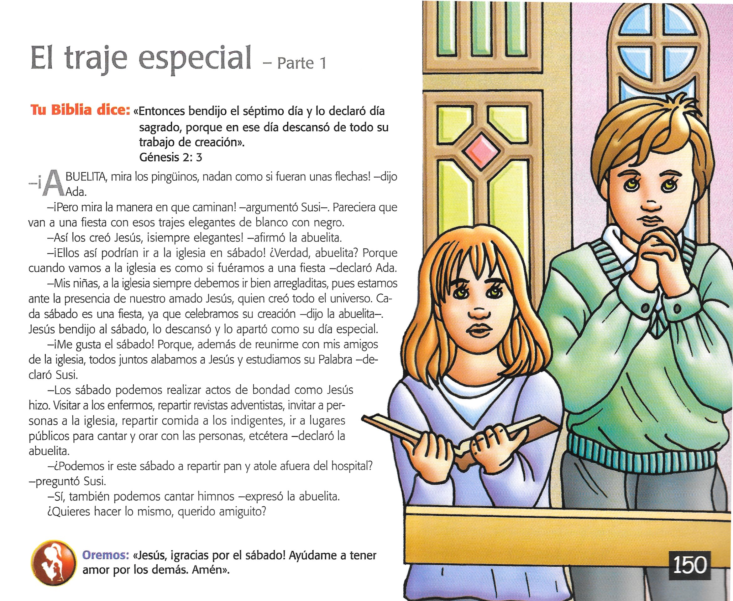 Página ilustrada del devocional