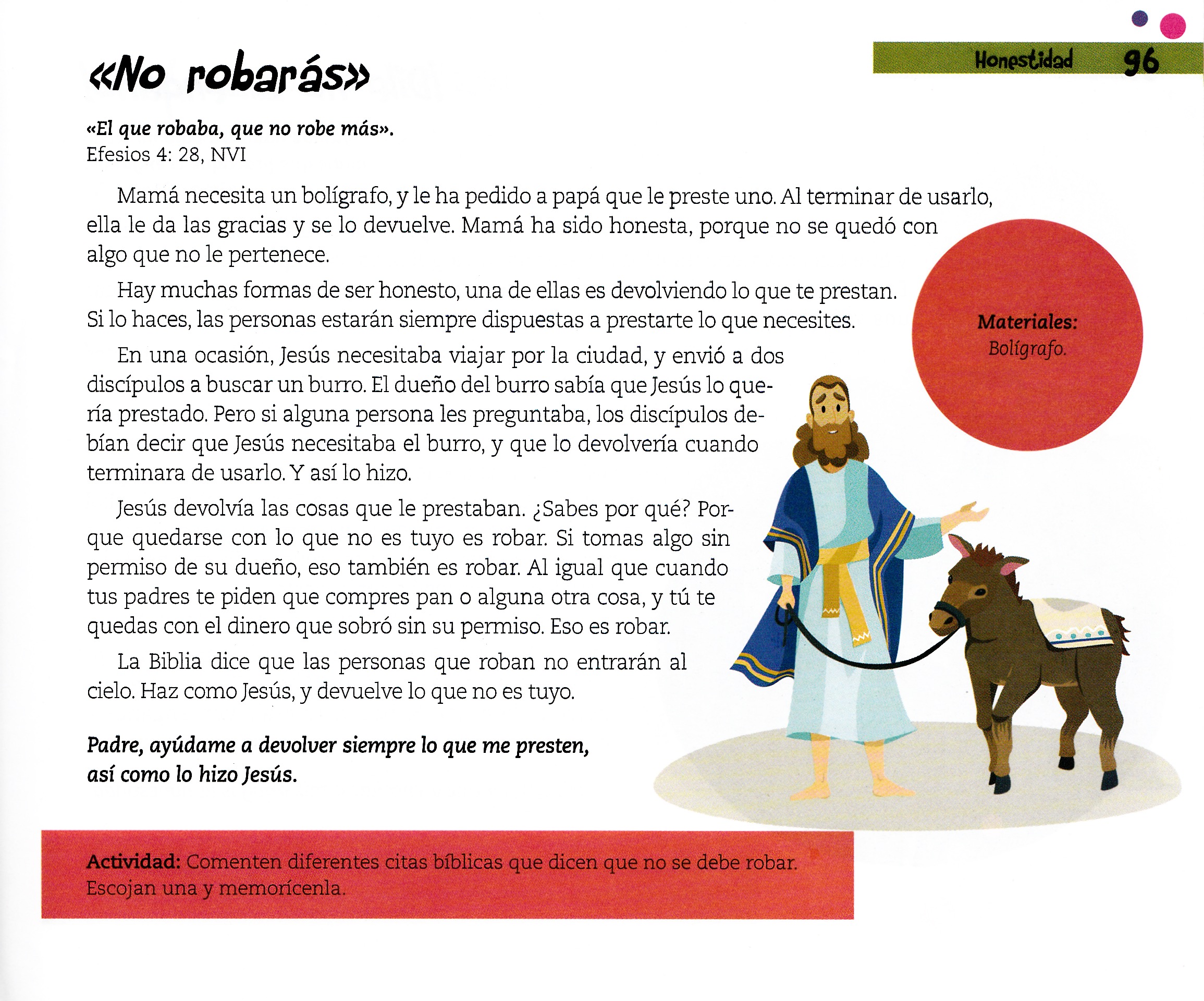 Página ilustrada del devocional