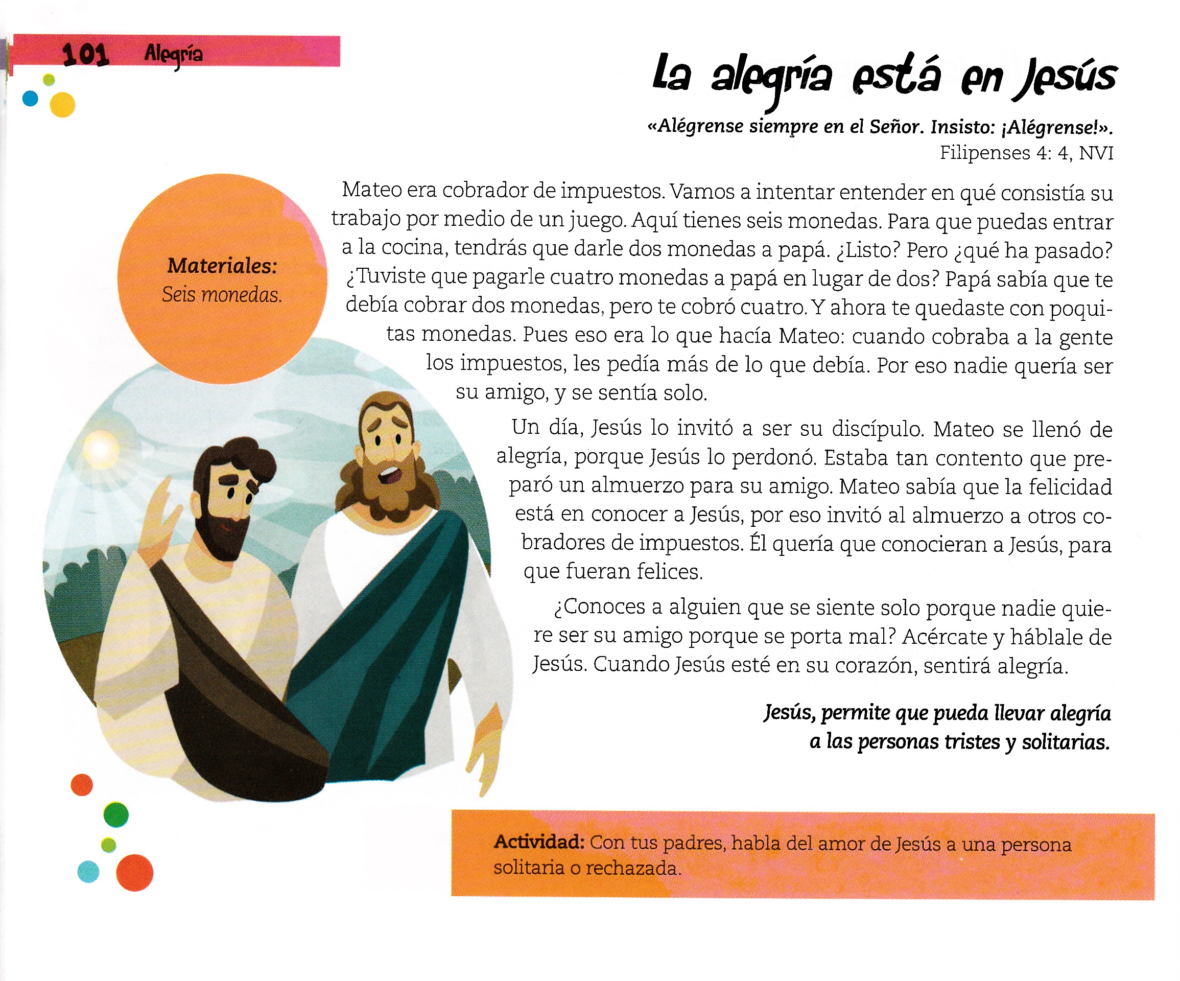 Página ilustrada del devocional