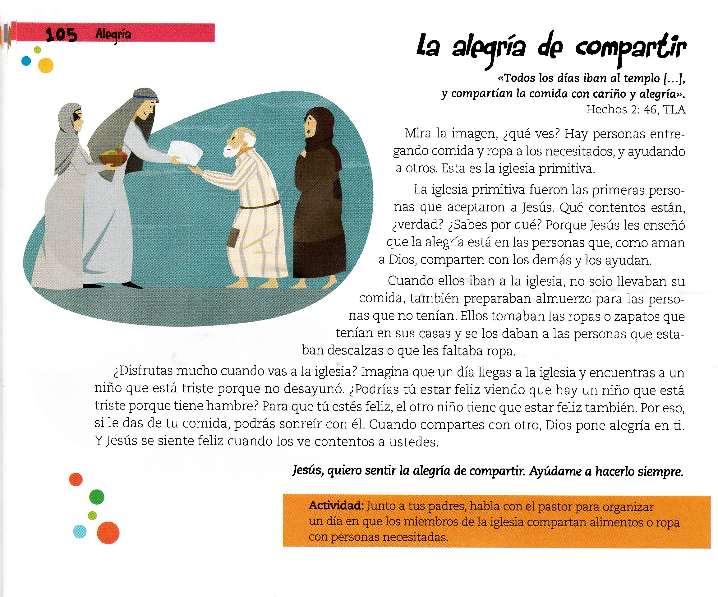 Página ilustrada del devocional