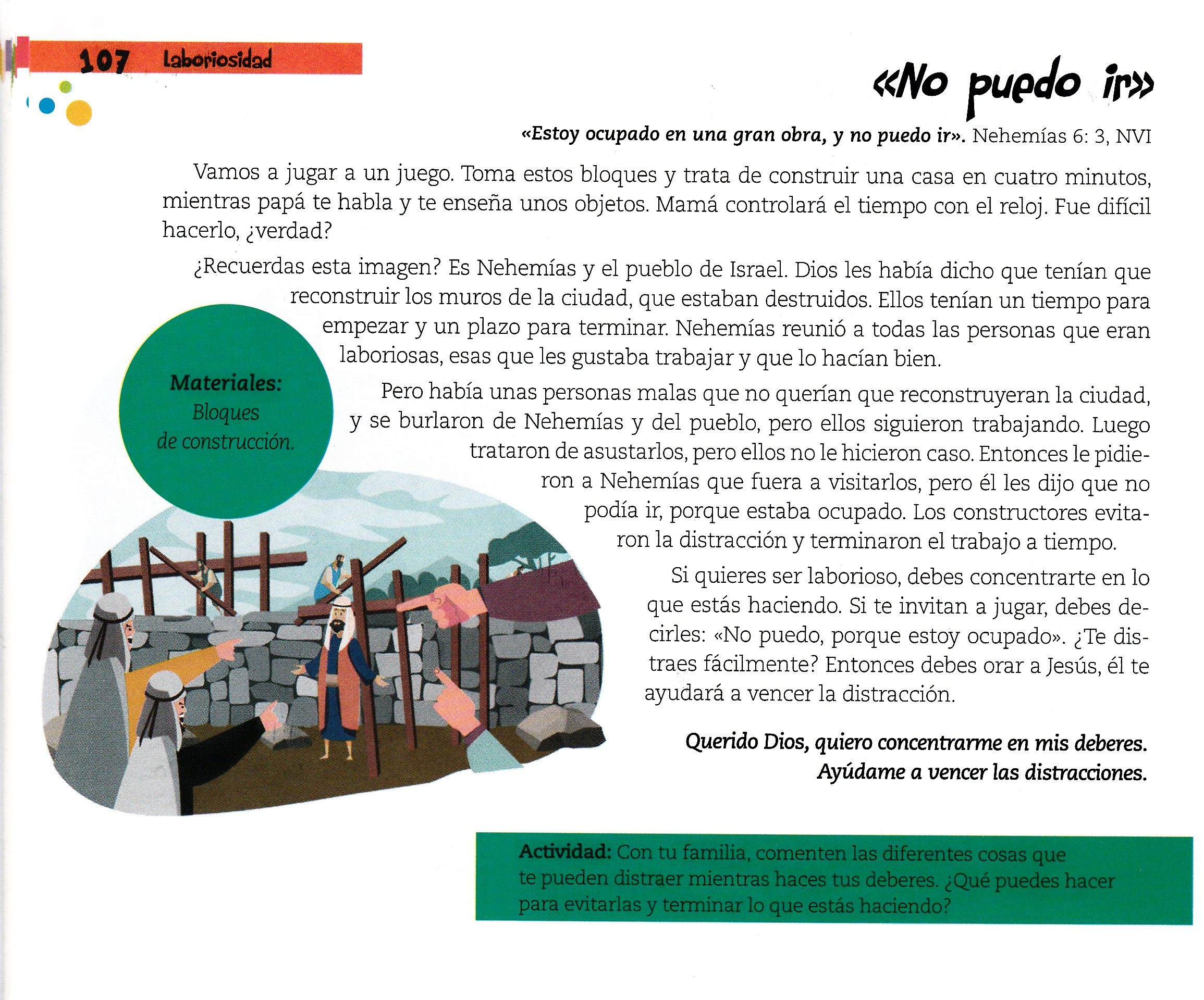 Página ilustrada del devocional