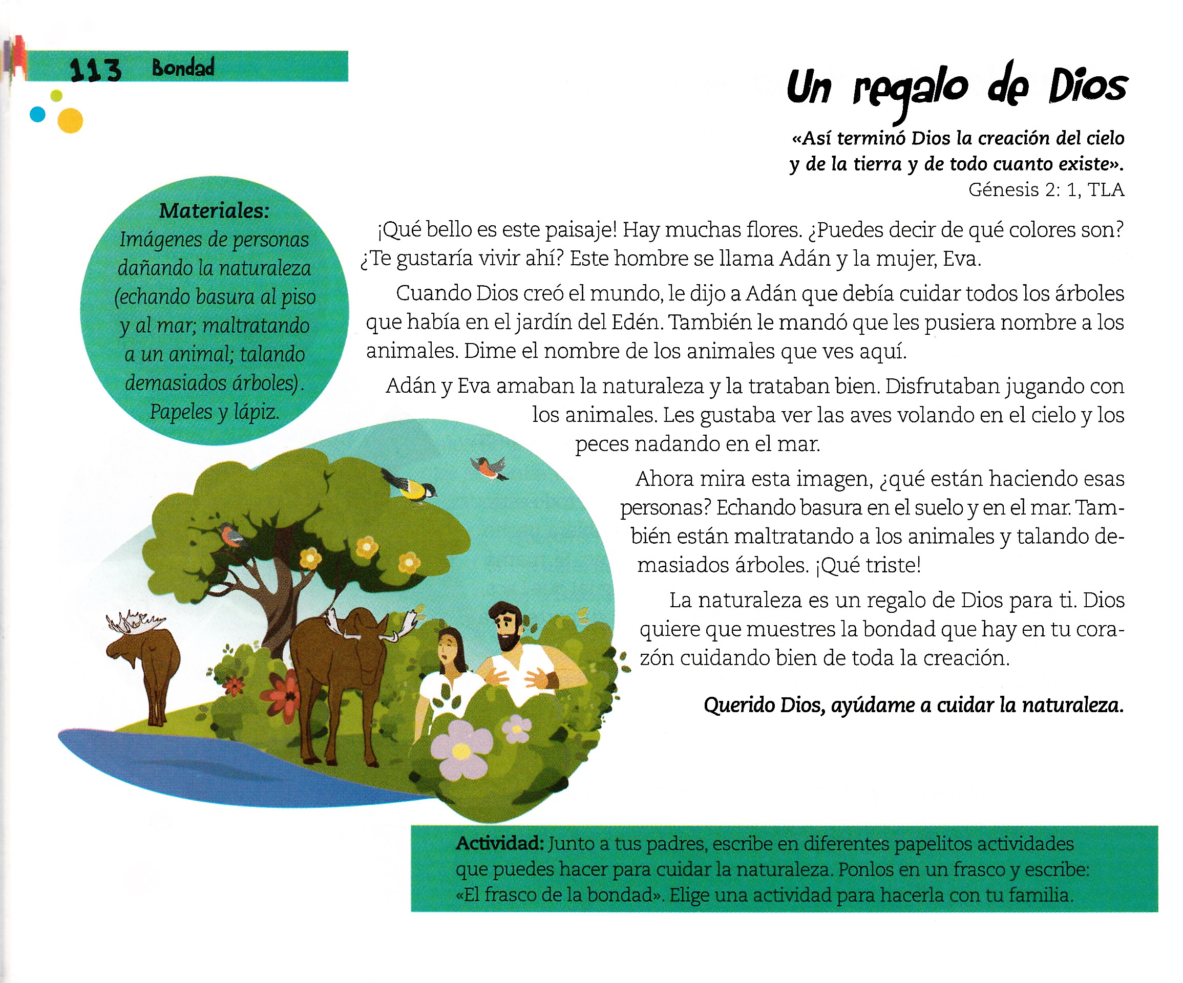 Página ilustrada del devocional
