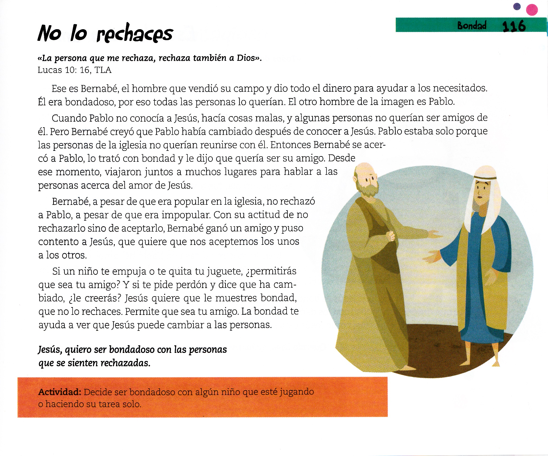 Página ilustrada del devocional
