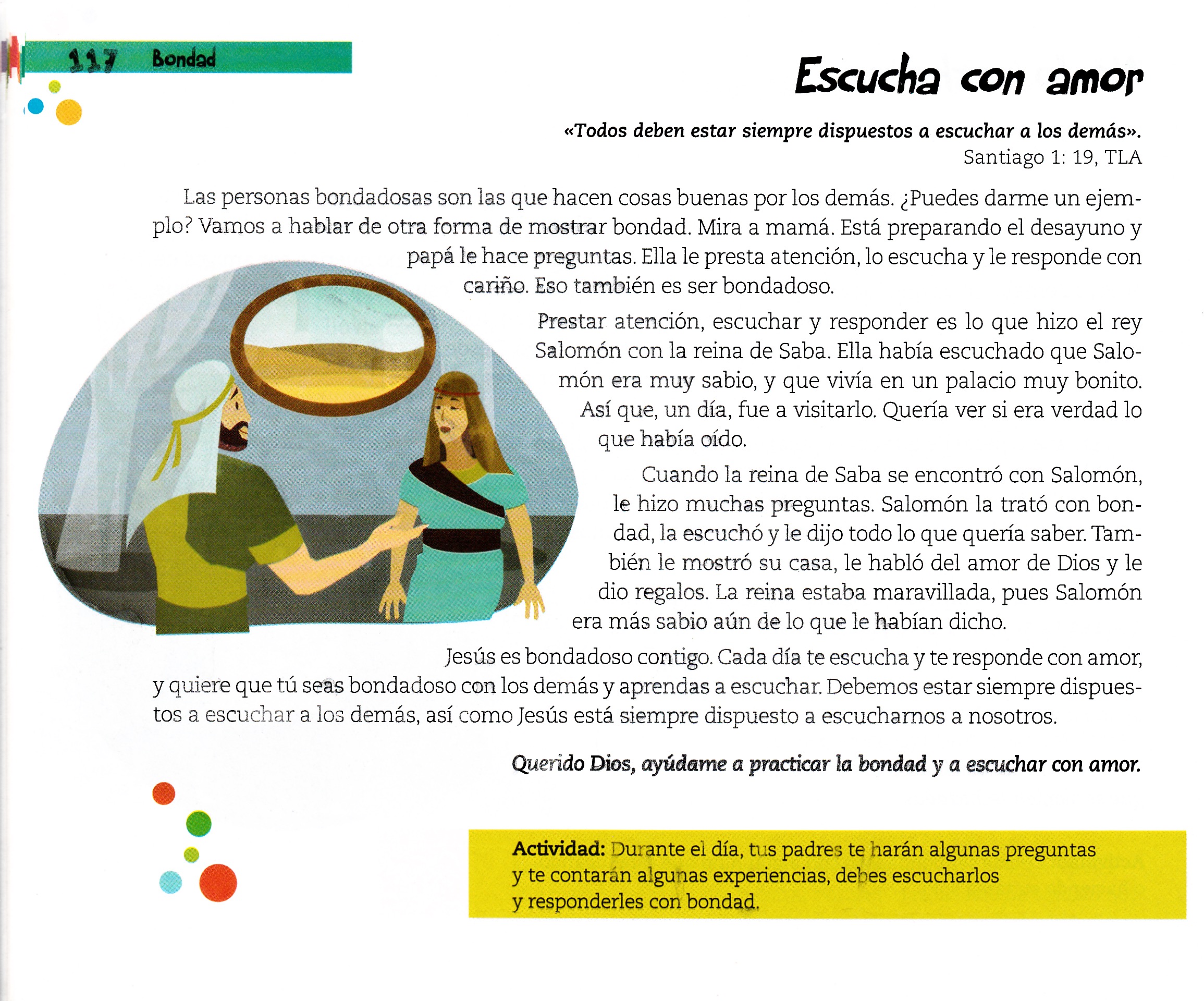 Página ilustrada del devocional