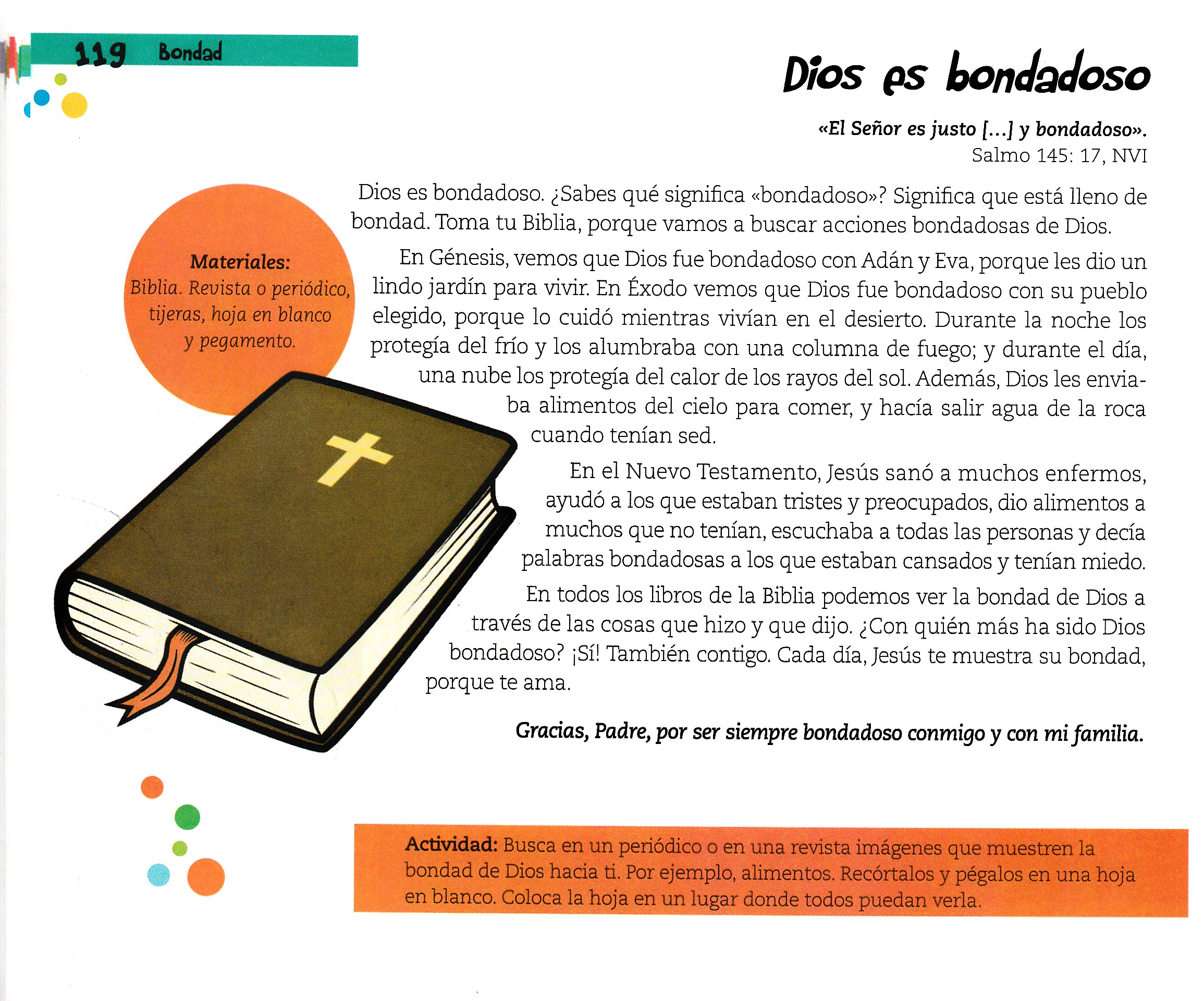 Página ilustrada del devocional