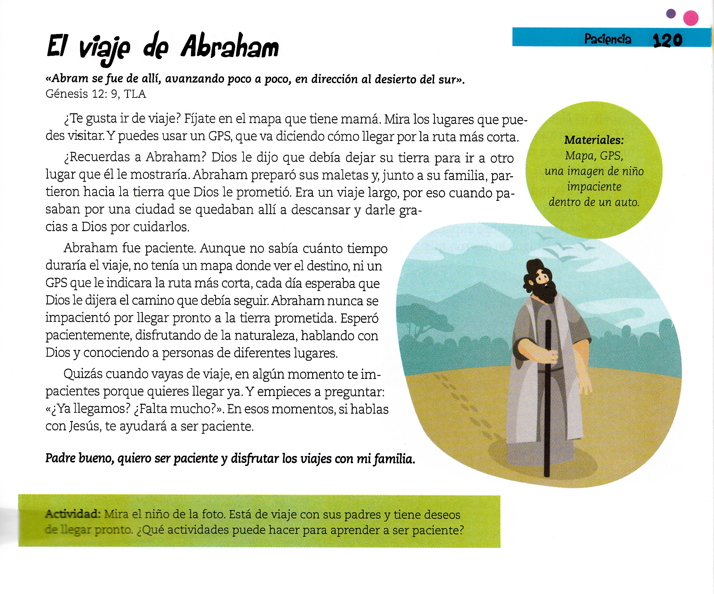 Página ilustrada del devocional