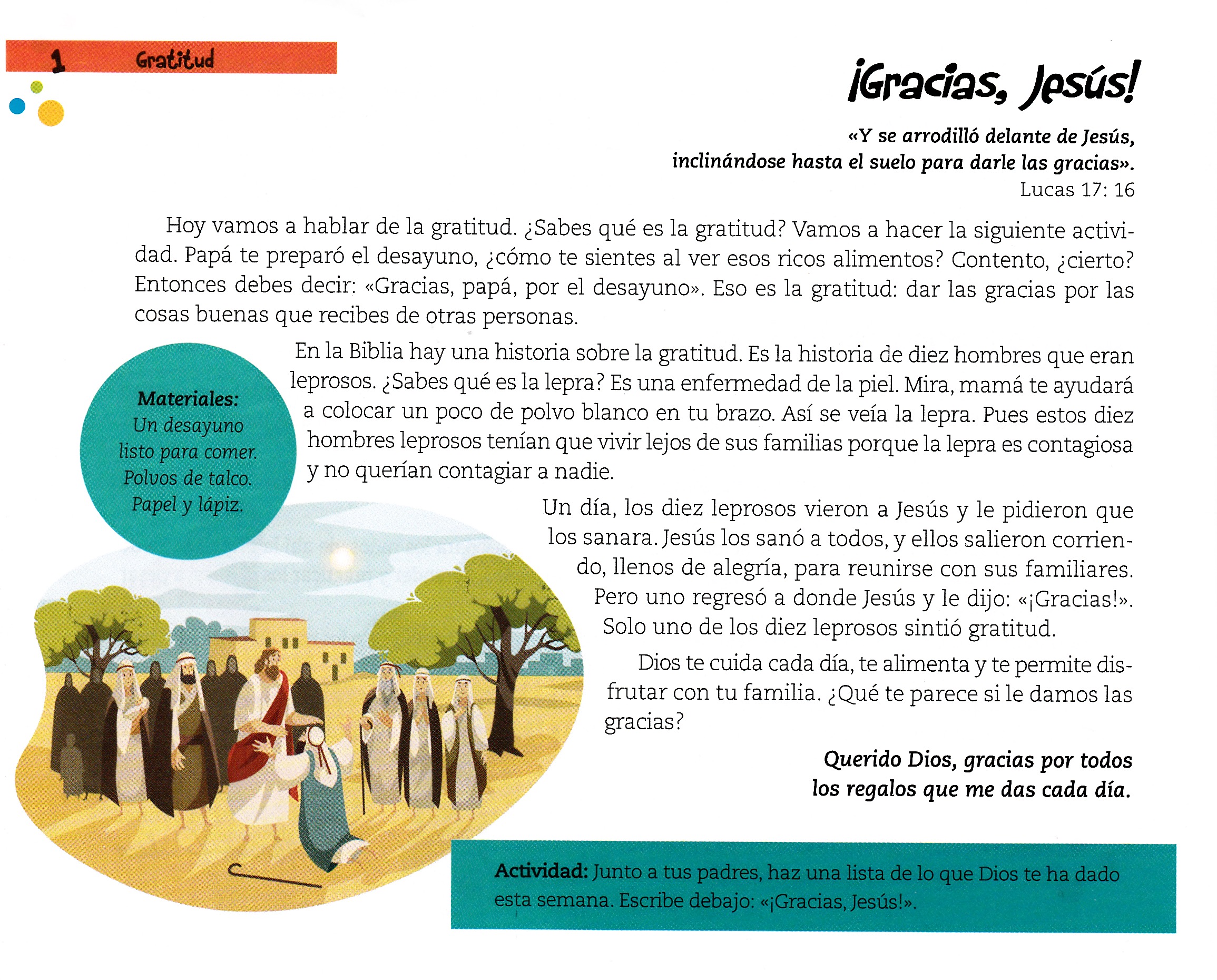 Página ilustrada del devocional