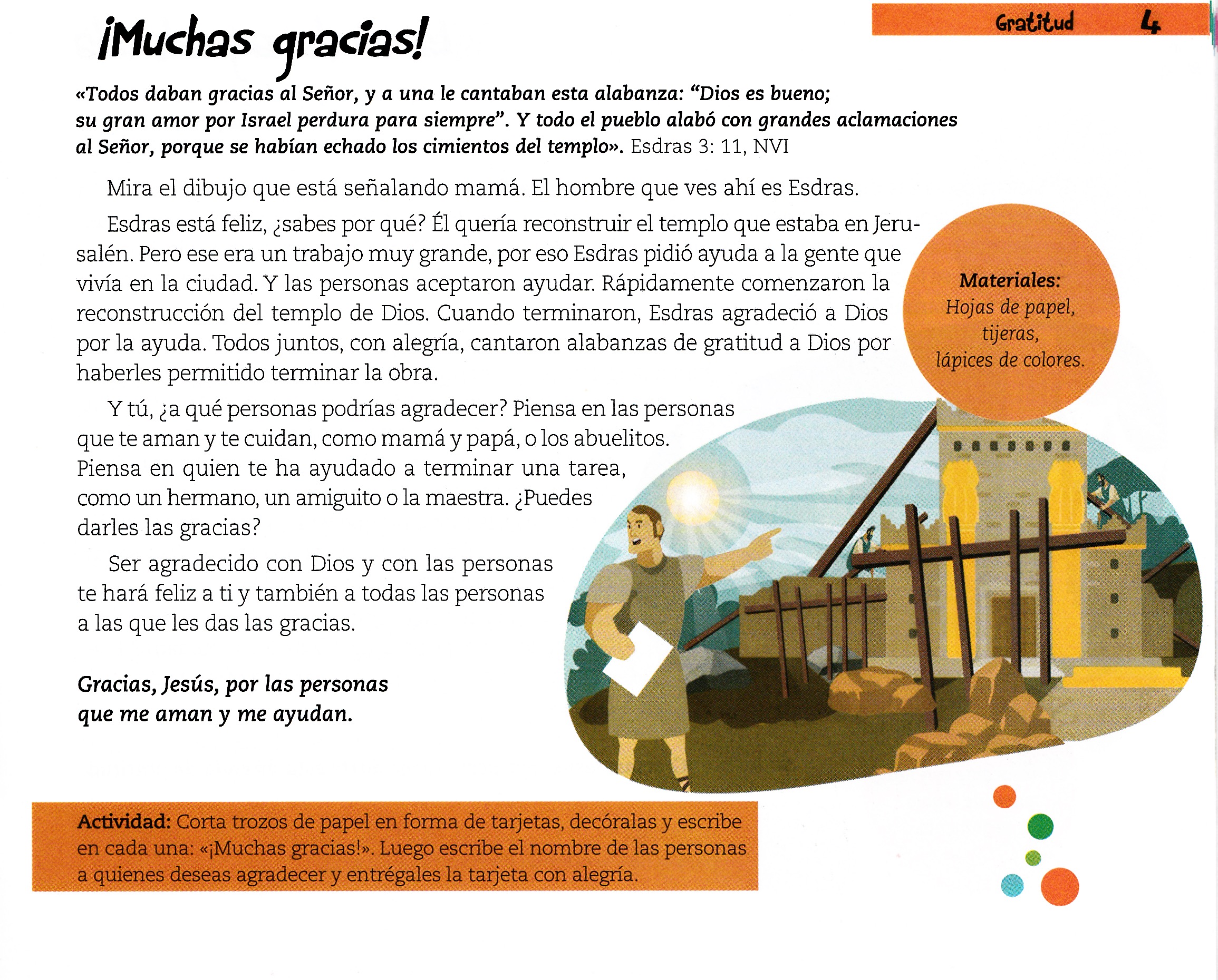 Página ilustrada del devocional