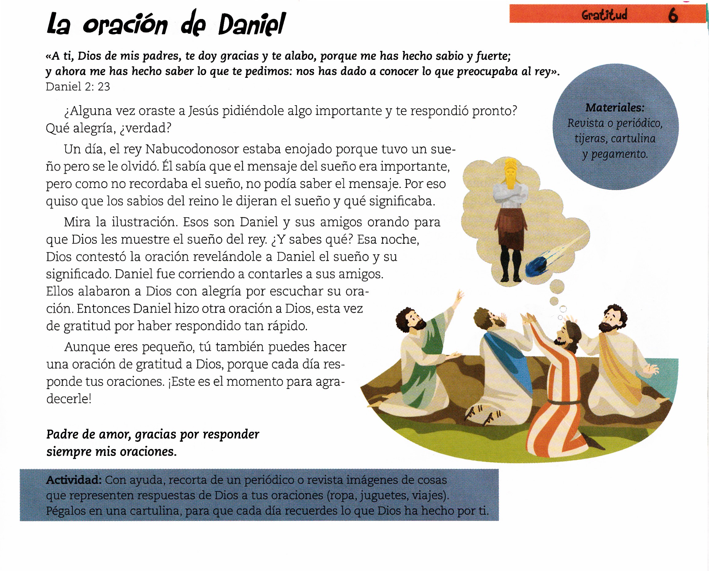 Página ilustrada del devocional