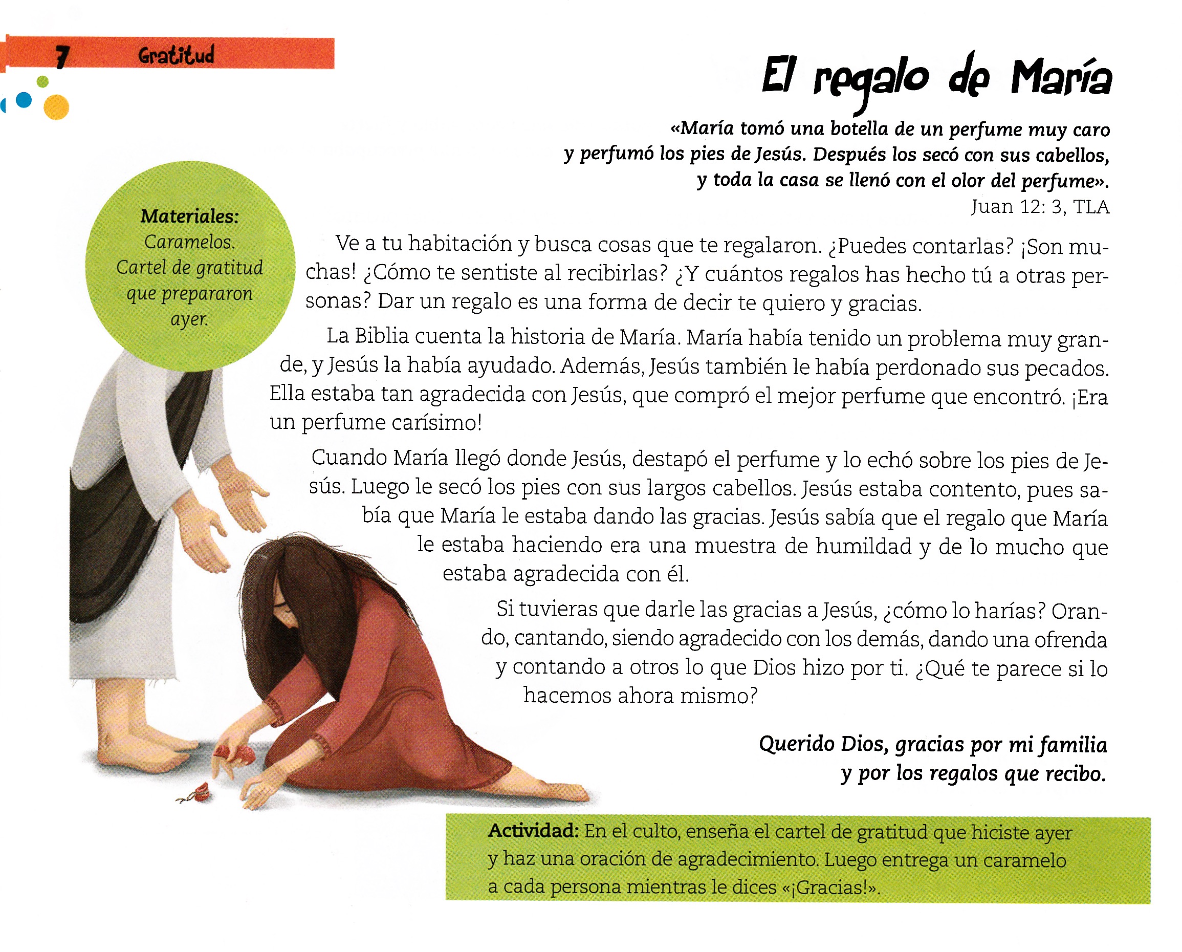 Página ilustrada del devocional