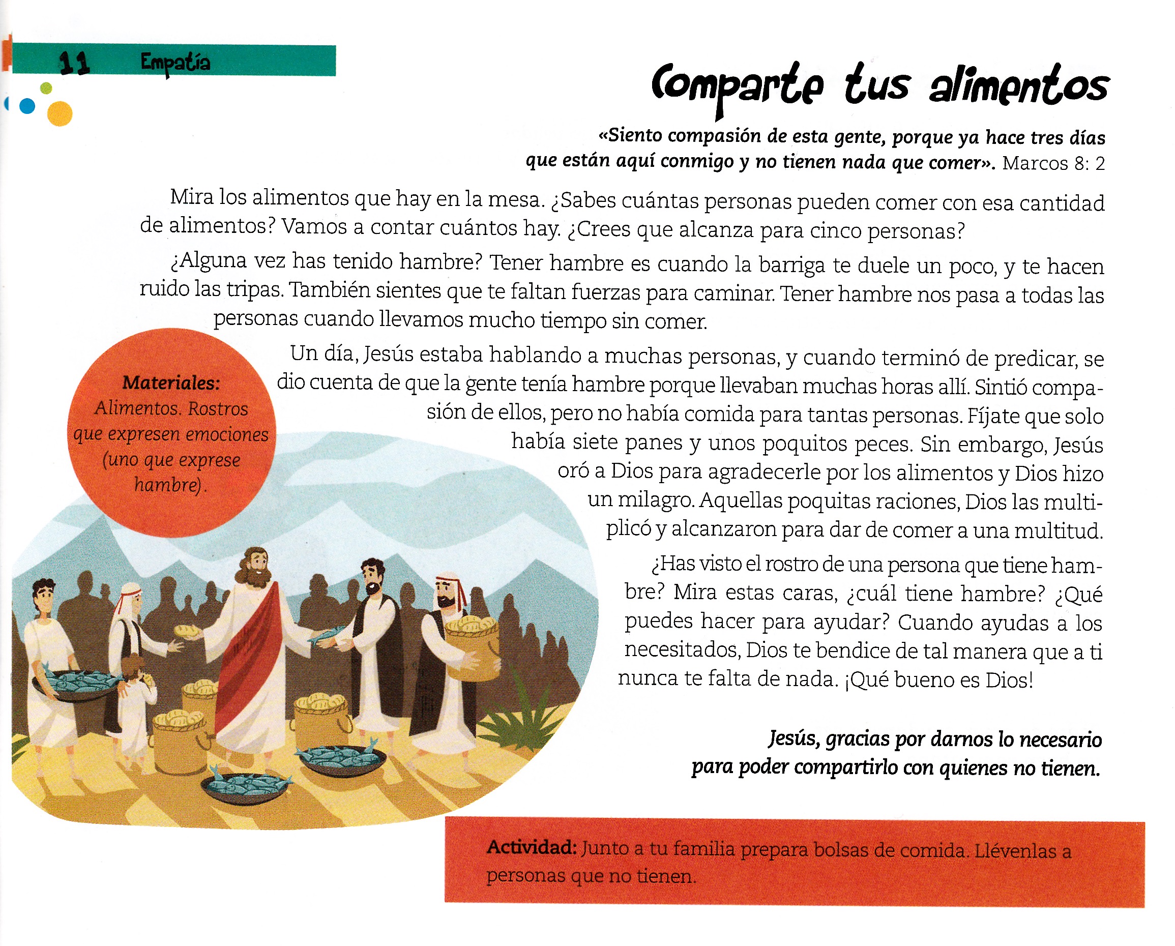 Página ilustrada del devocional
