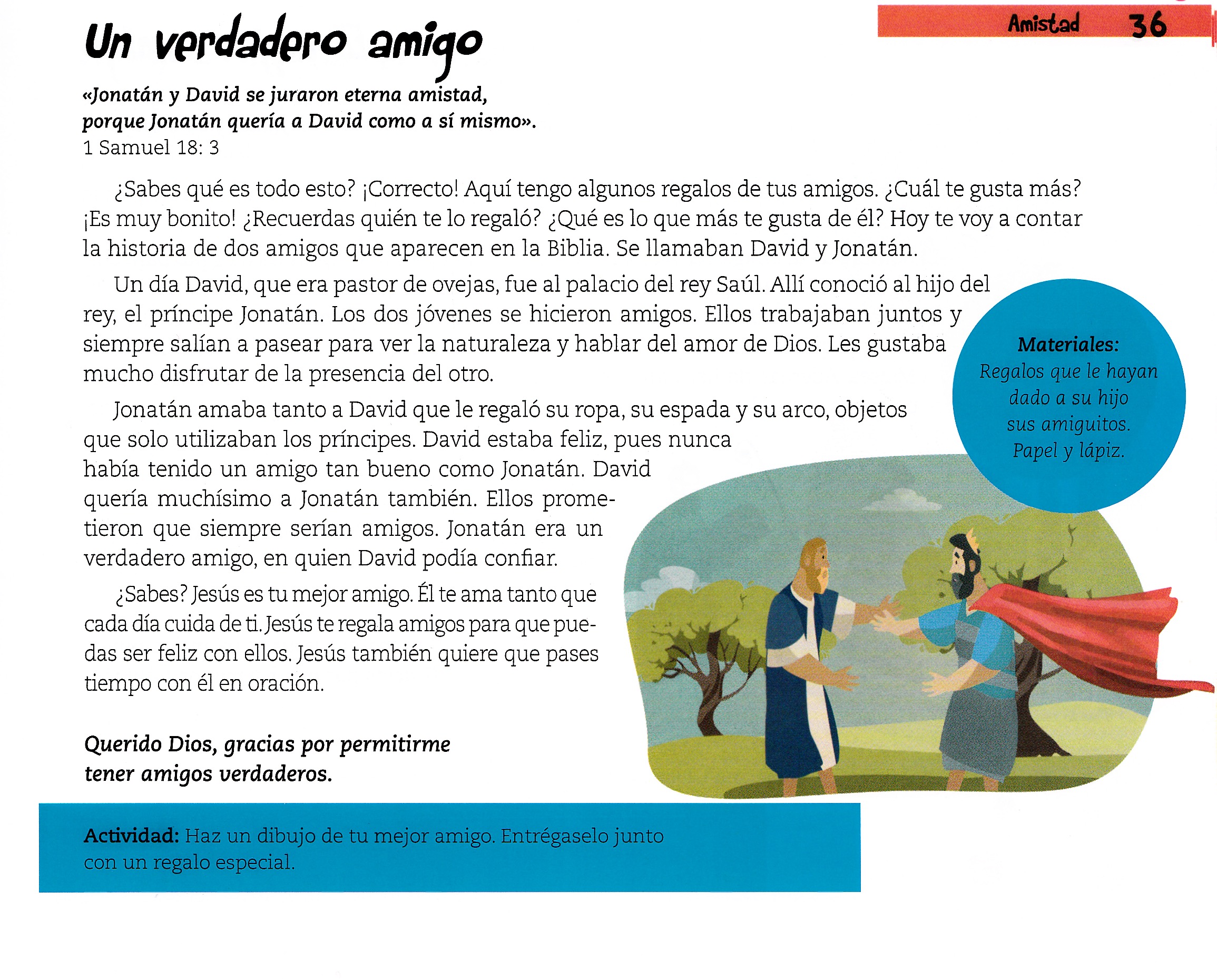 Página ilustrada del devocional