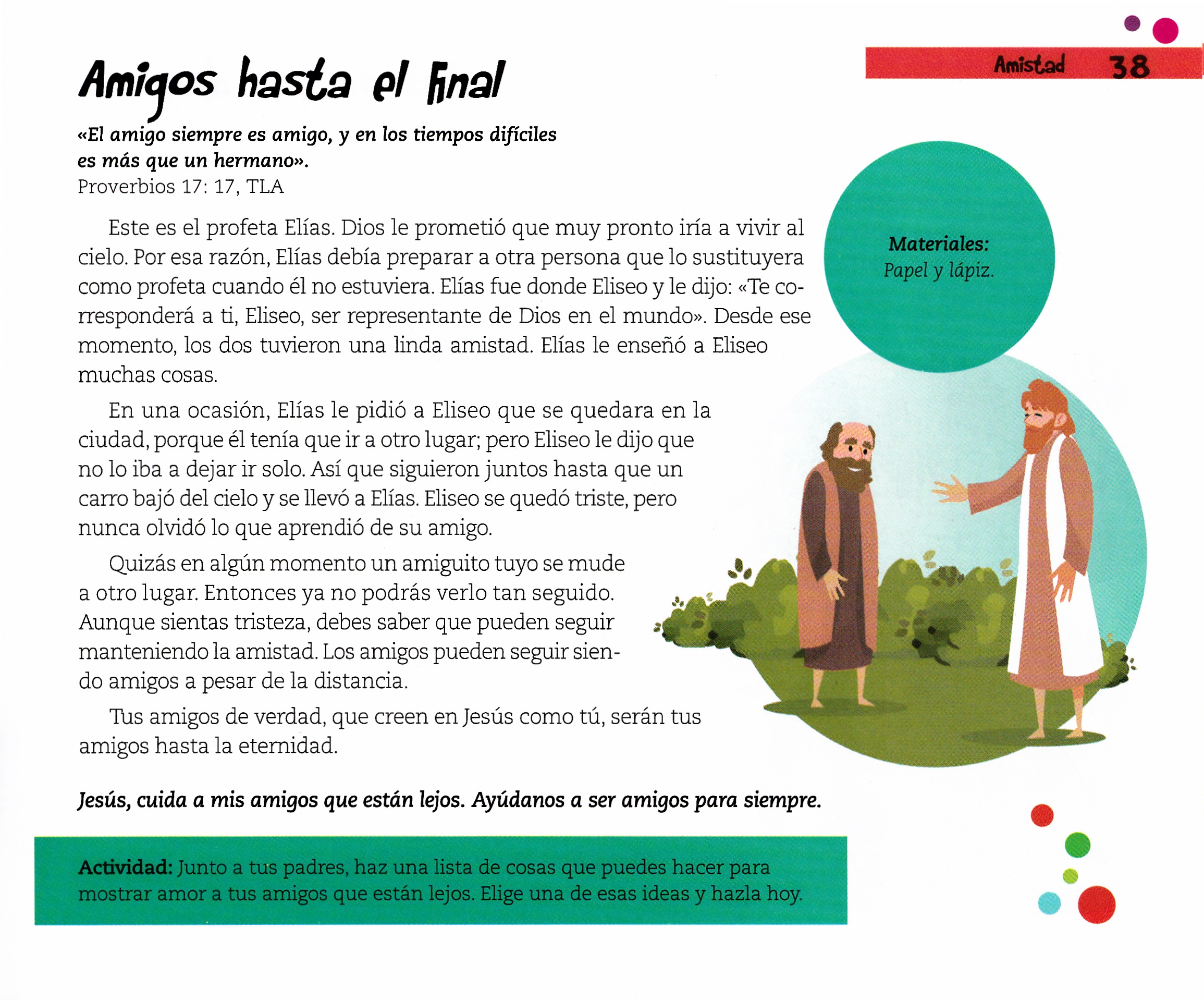 Página ilustrada del devocional