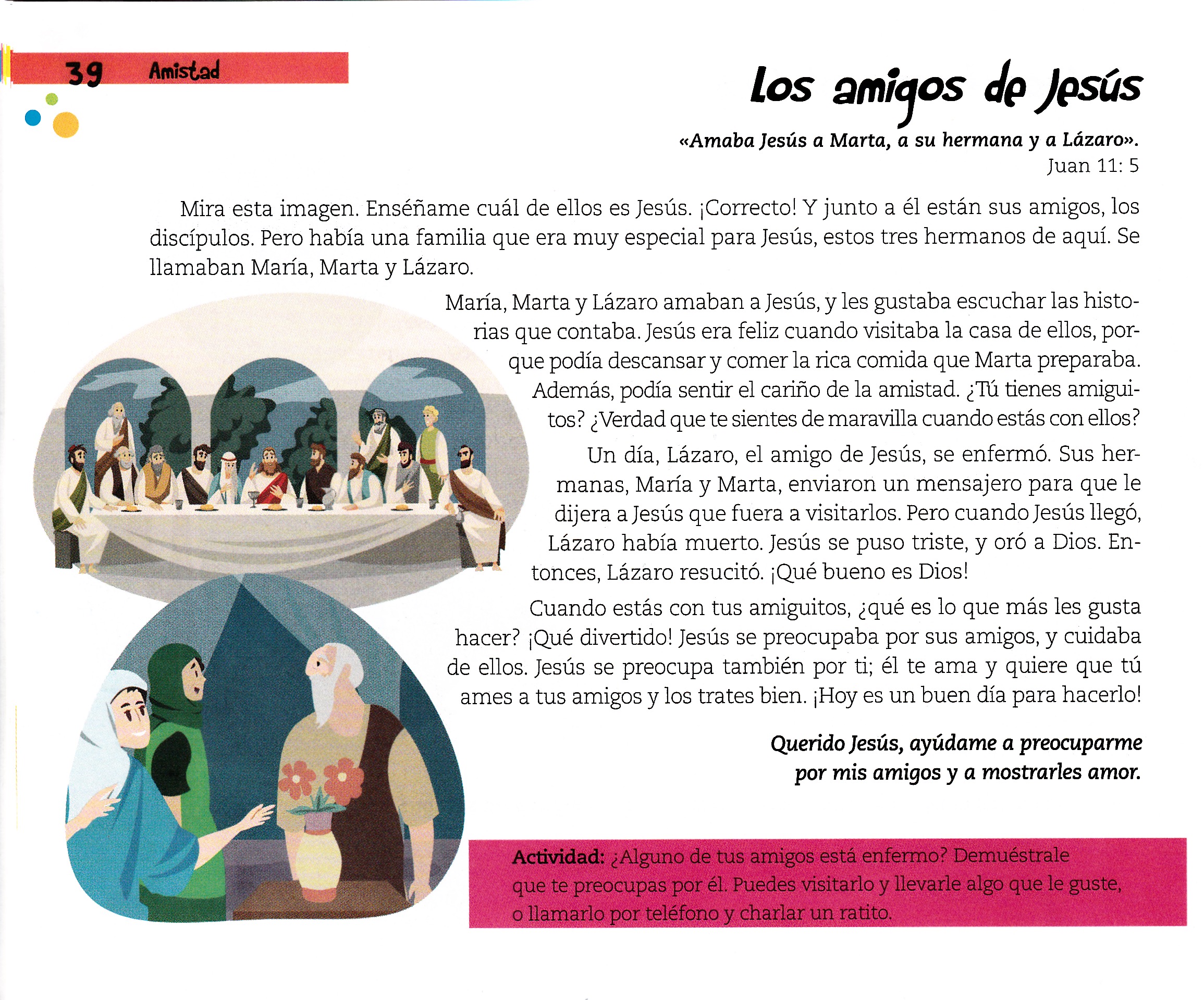 Página ilustrada del devocional