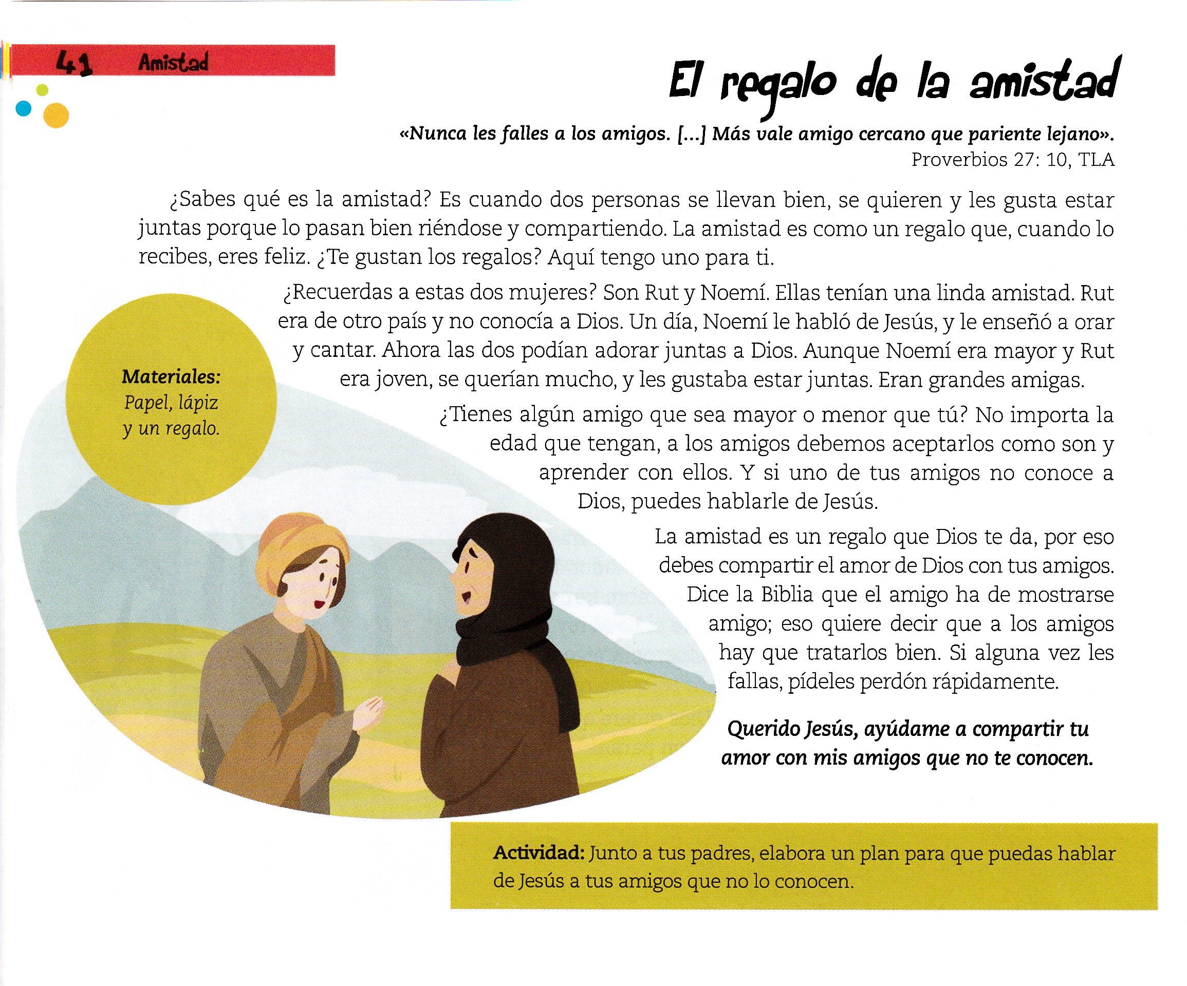 Página ilustrada del devocional