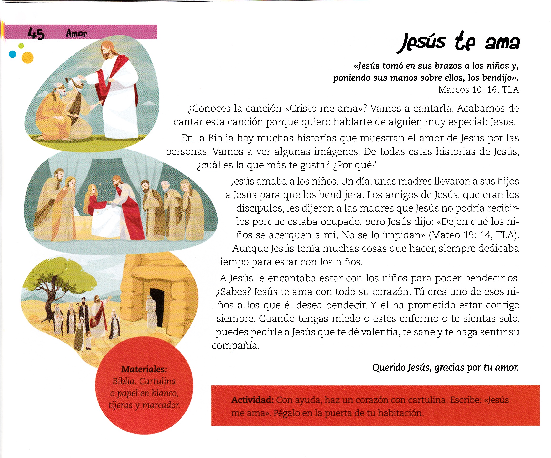 Página ilustrada del devocional